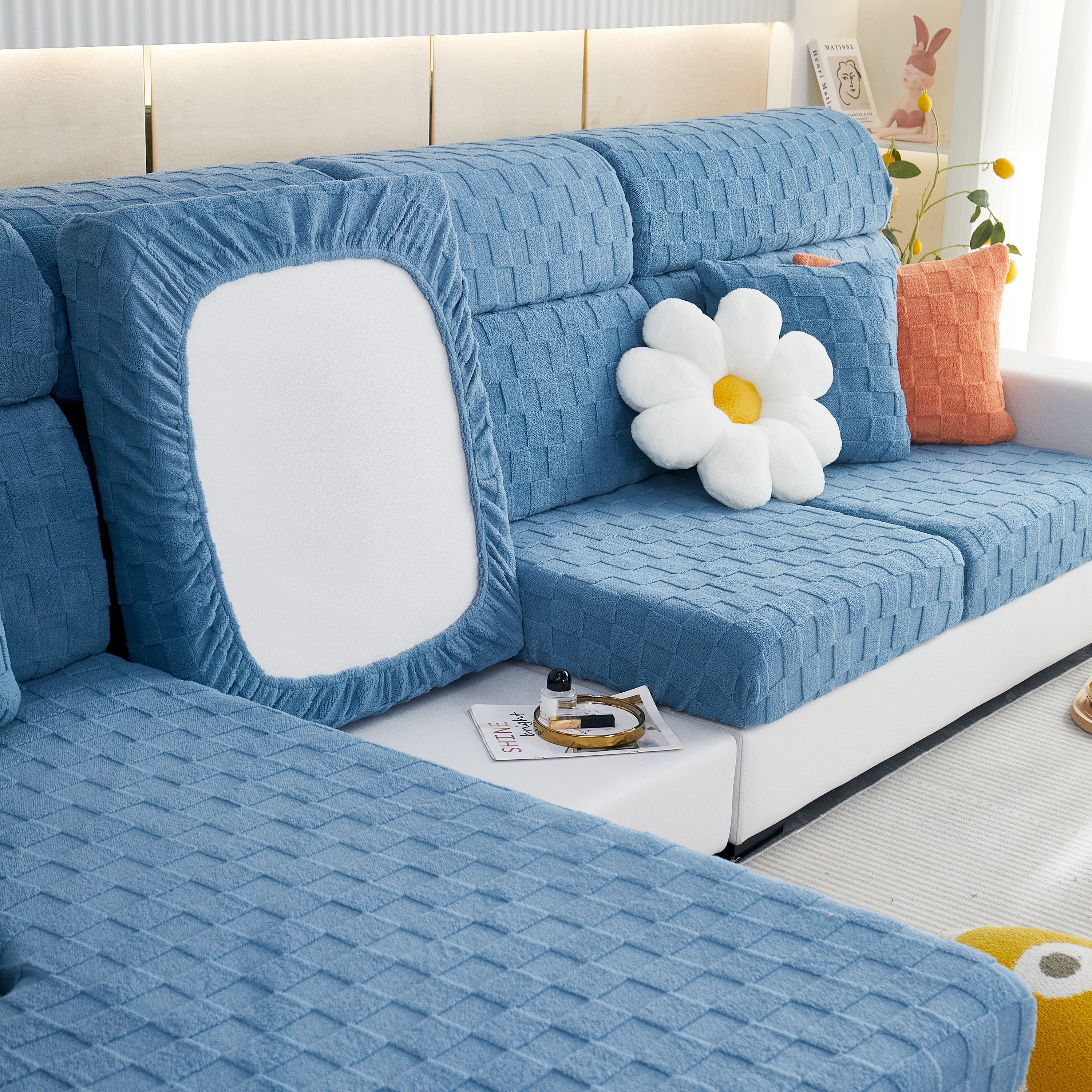 Stretchable Cotton Velvet Sofa Cover Furniture Covers for Pets Slipcovers and Couch Cushion Covers - Image 30