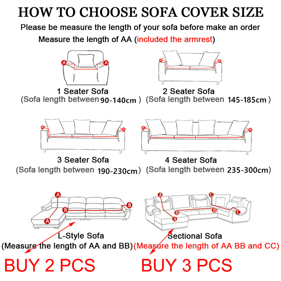 Stretchable Thick Velvet Sofa Cover for L Shaped Corner Sofa in Living Room Fits 1/2/3/4 Seater Couches - Image 3