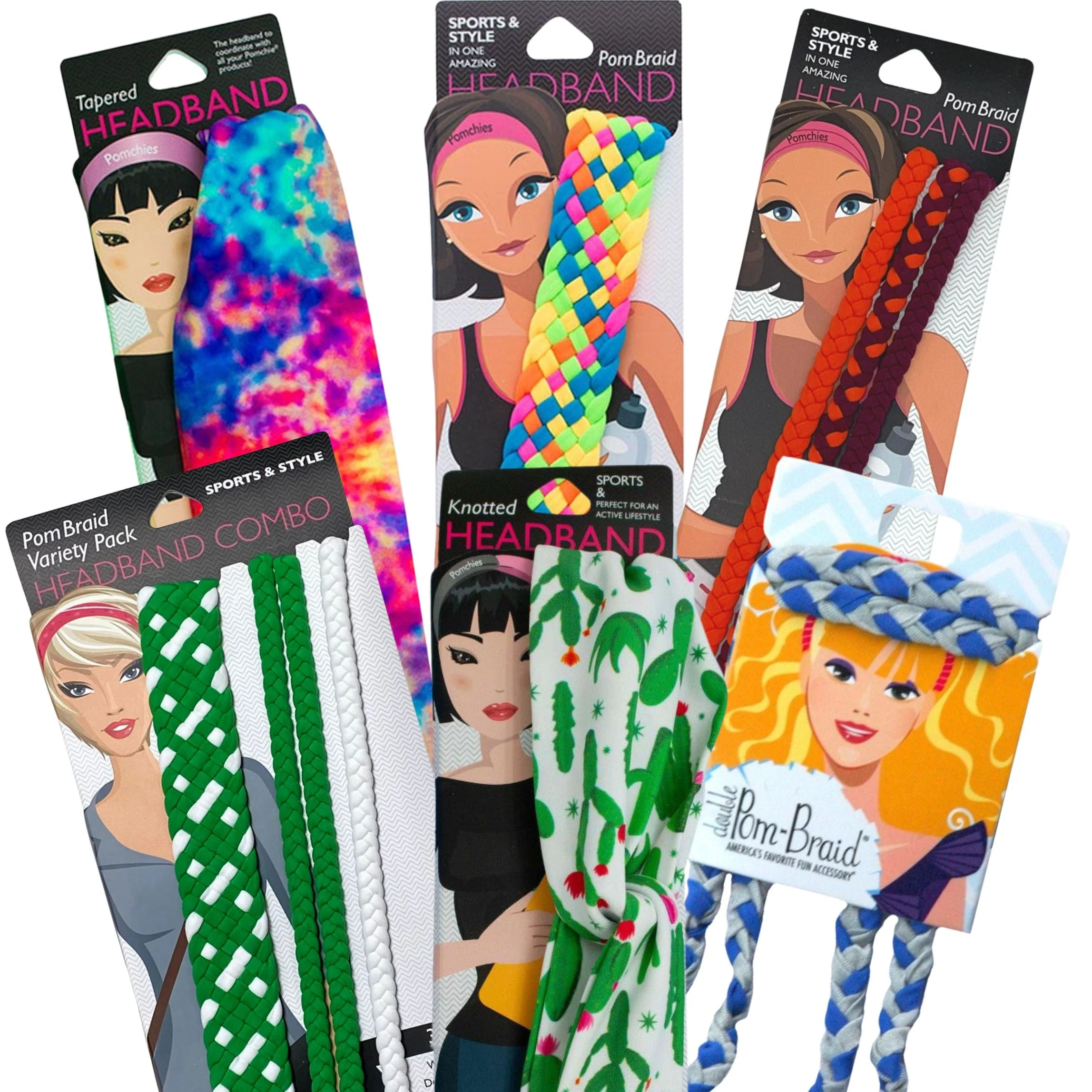 Stretchy Braid and Knotted Headbands | Yoga Workout Headband Packs and Singles - Image 5