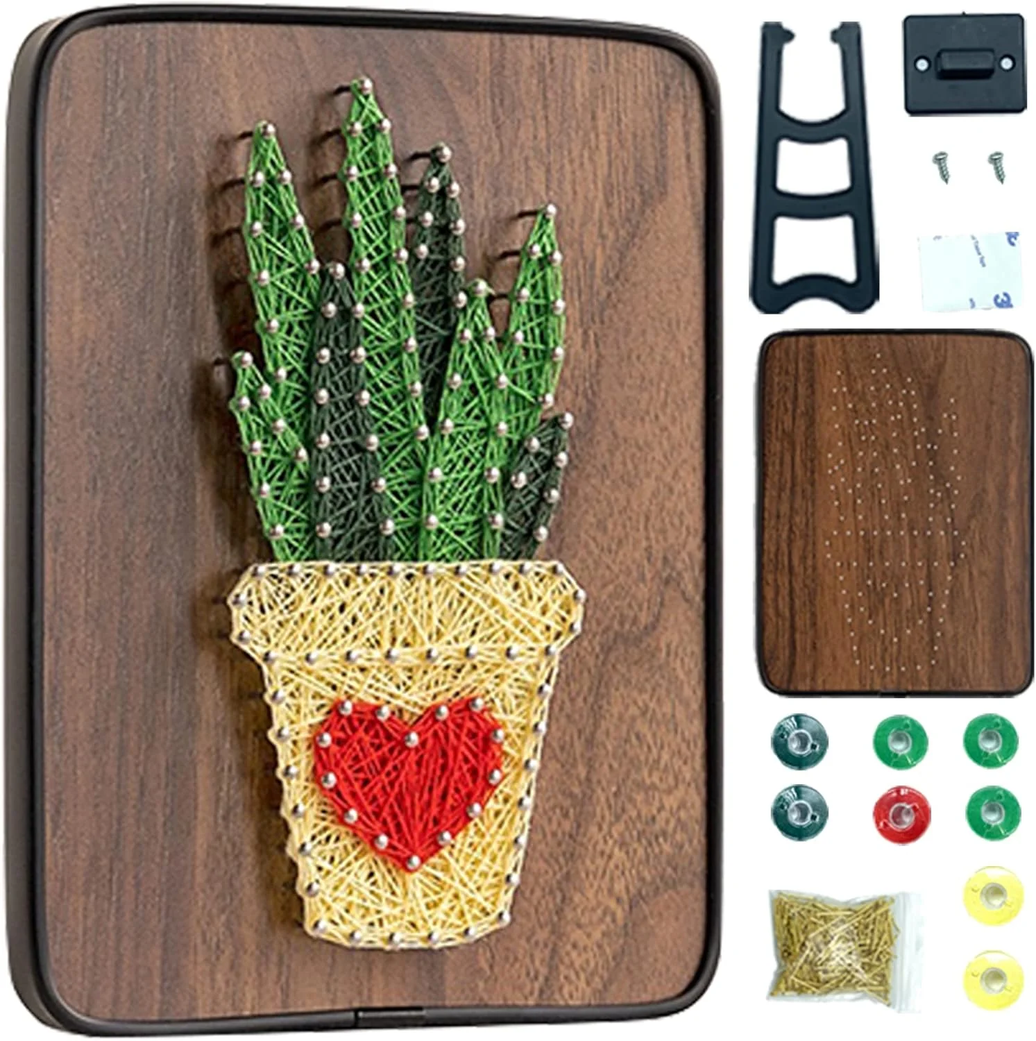 String Art DIY Kit - Aloe. Wizardi Craft Kit F07-M12-3-DH9004 - Image 2