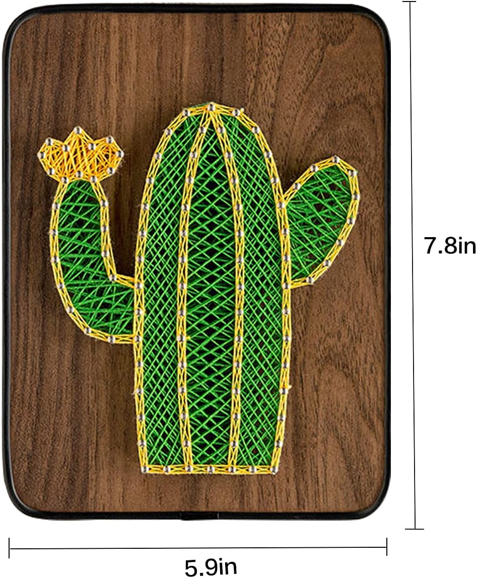 String Art DIY Kit - Cactus. Wizardi Craft Kit F07-M12-3-DH5012 - Image 4