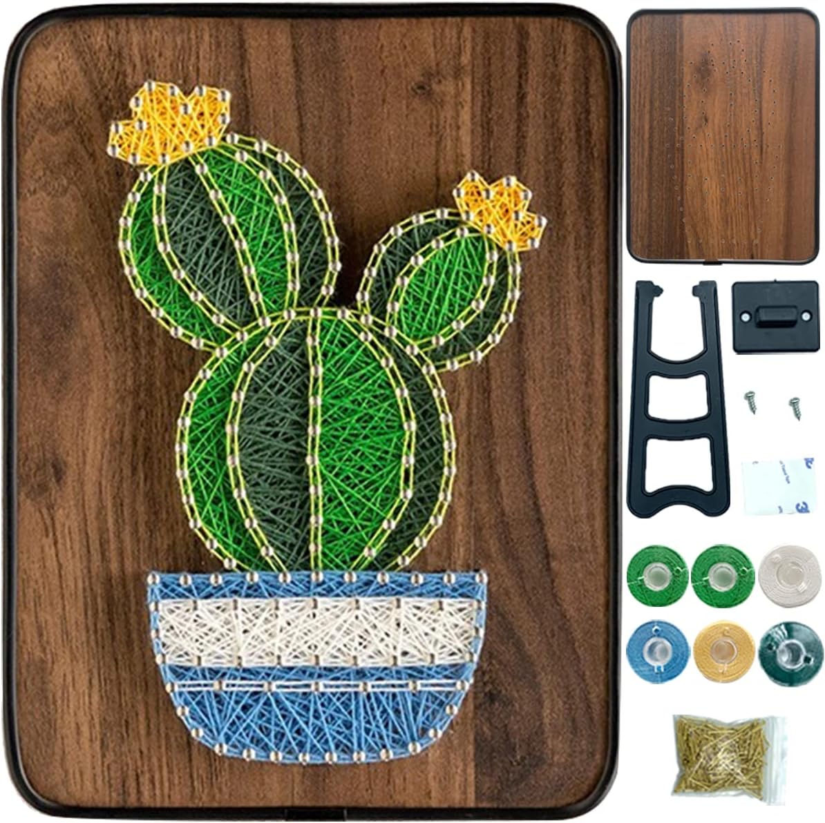 String Art DIY Kit - Cactus. Wizardi Craft Kit F07-M12-3-DHBC18329 - Image 2