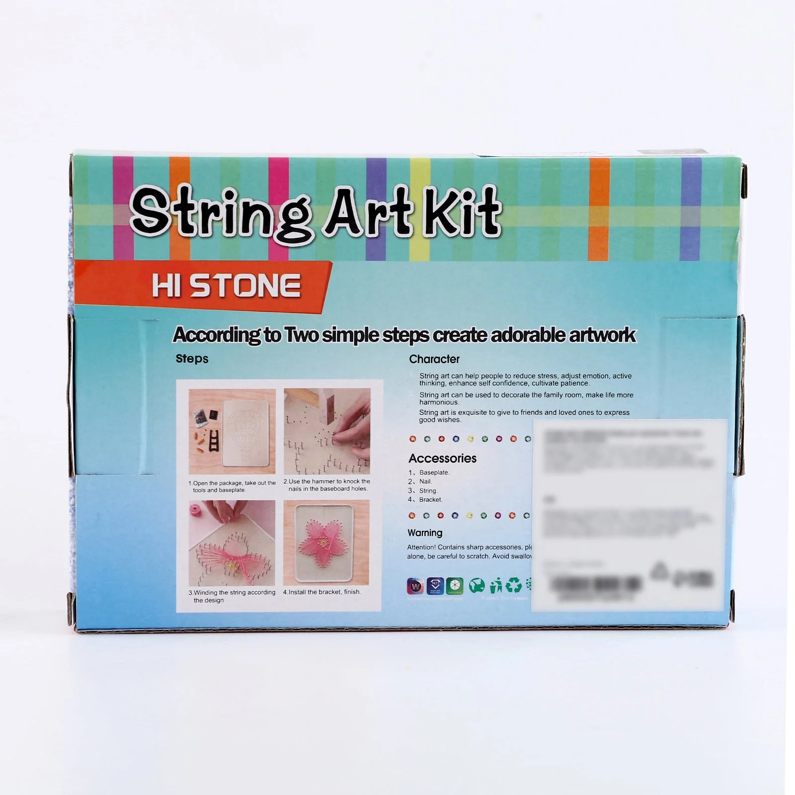 String Art DIY Kit with Stand - Strawberry. Wizardi Craft Kit F07-M12-1-DHAA28296 - Image 6