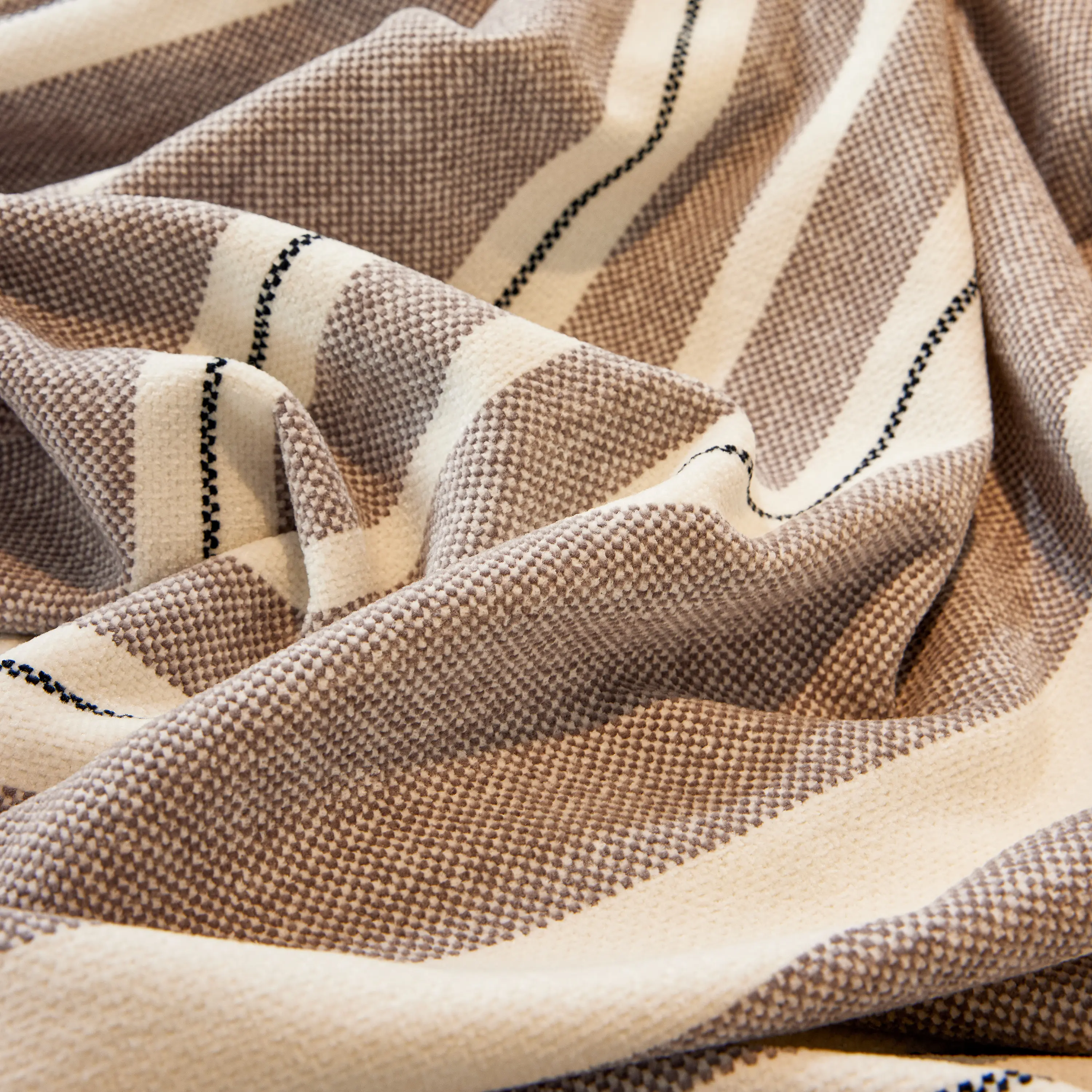 Striped Chenille Sofa Slipcover Throw, Soft Thick Washable Couch Cover Blanket - Image 111