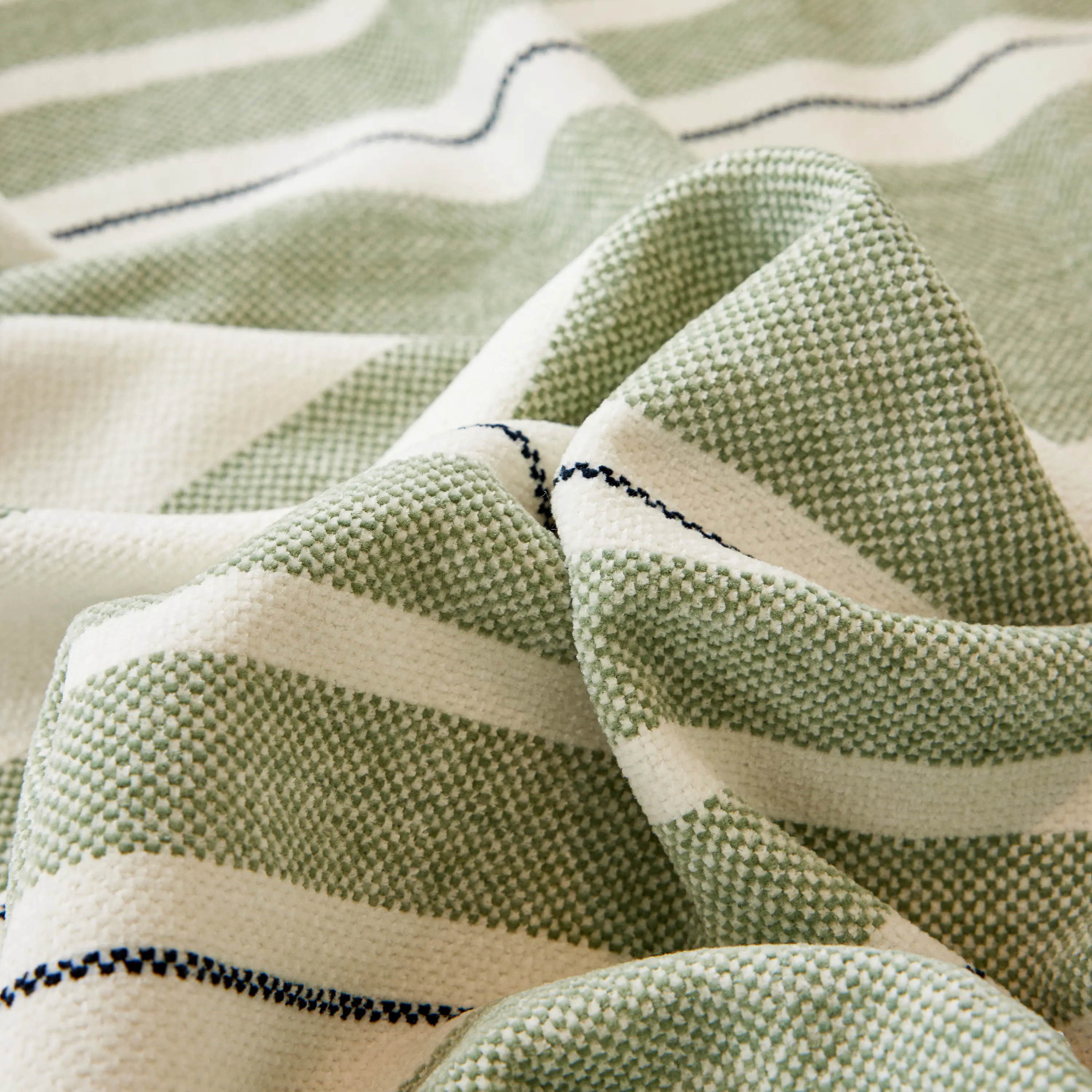 Striped Chenille Sofa Slipcover Throw, Soft Thick Washable Couch Cover Blanket - Image 6