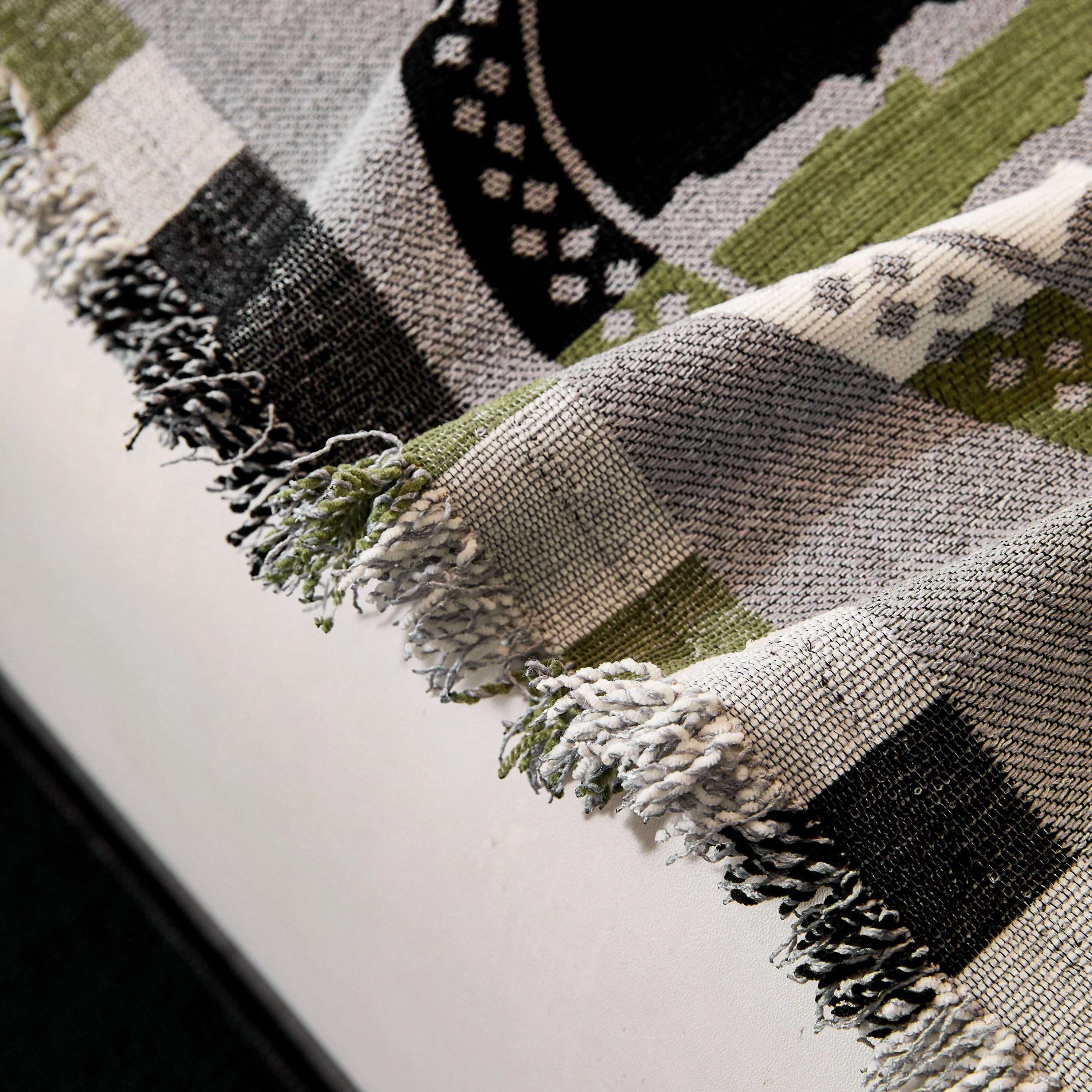 Striped Chenille Sofa Throw Covers, Boho Style Cozy Couch Protector Blanket - Image 12
