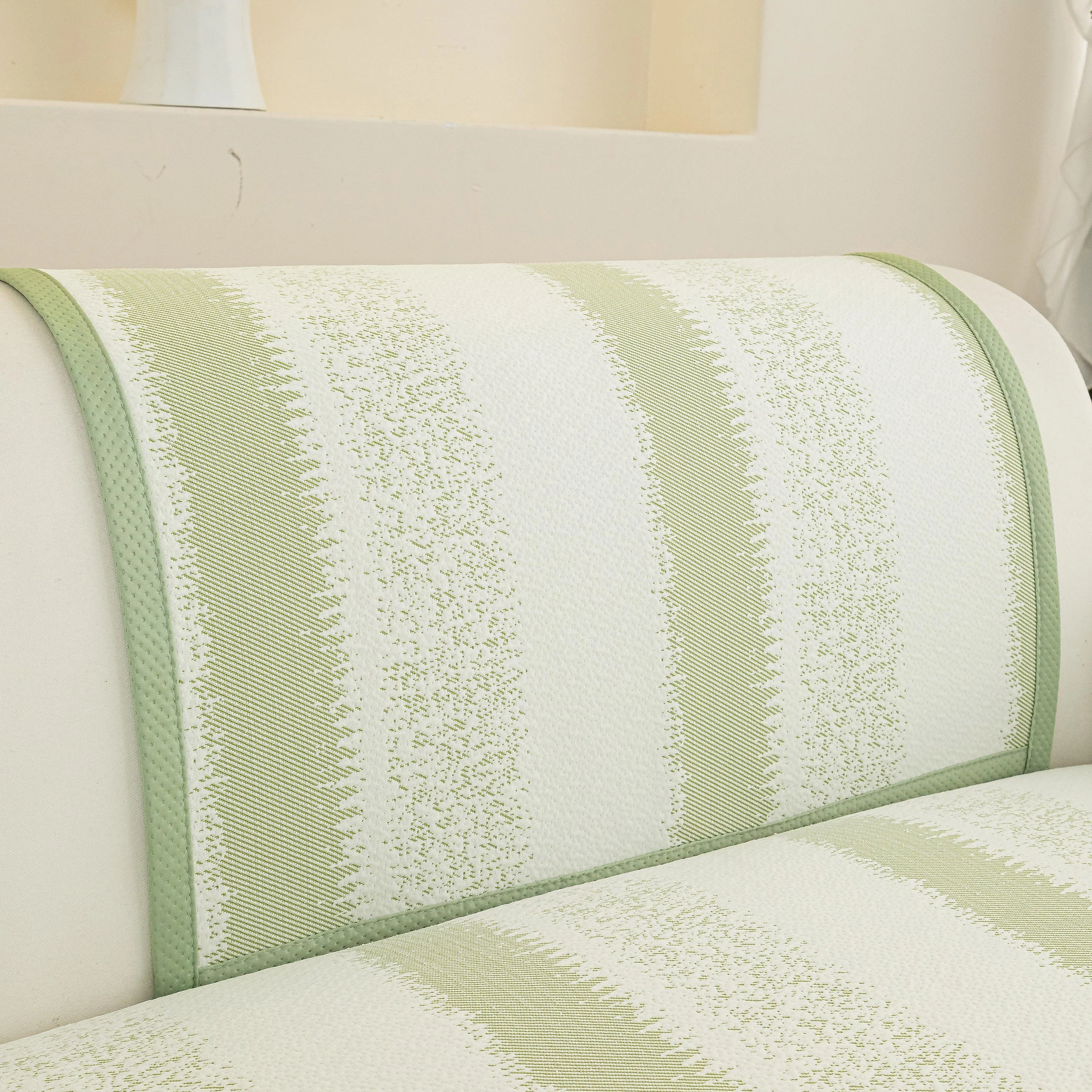 Striped Non-Slip Cooling Couch Cover, Summer Couch Pads for Seat Back Armrest - Image 44