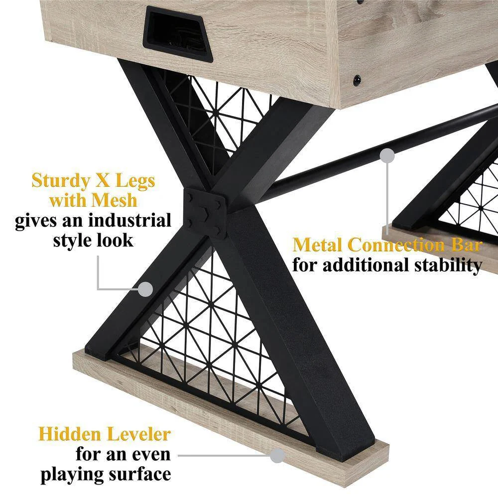 Sturdy X-Leg Industrial Modern Style 48-inch Foosball Table with 2 Balls - Image 4