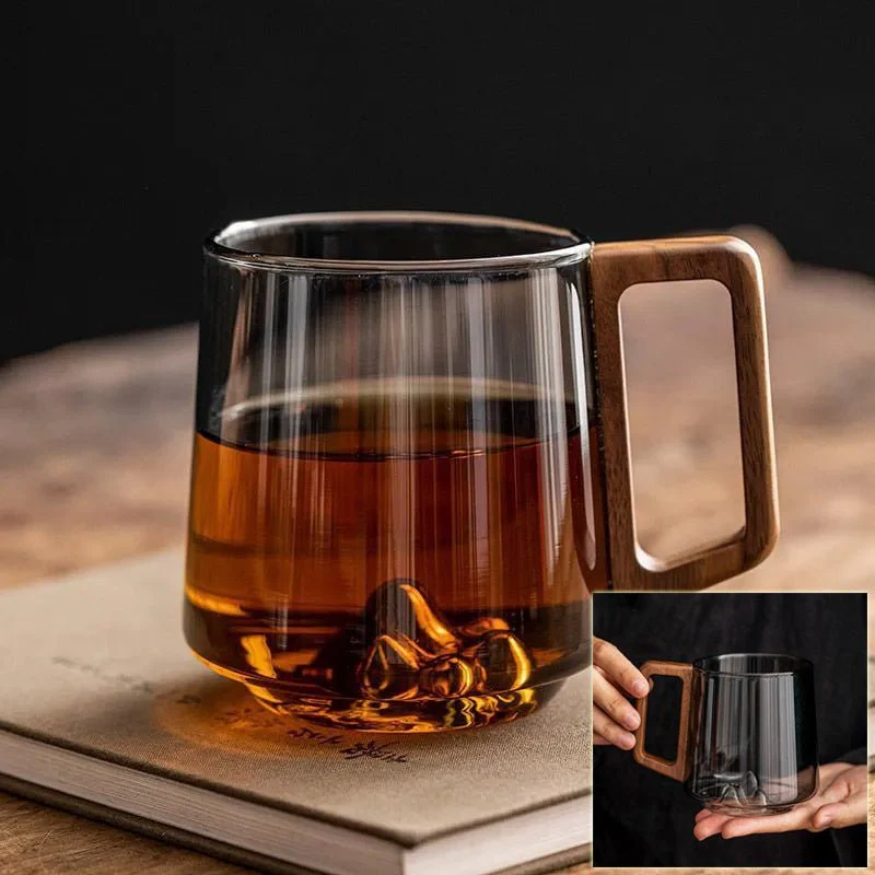 Stylish Borosilicate Glass – Green-Gray 400-430ml - Image 2