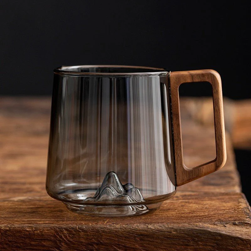 Stylish Borosilicate Glass – Green-Gray 400-430ml - Image 4