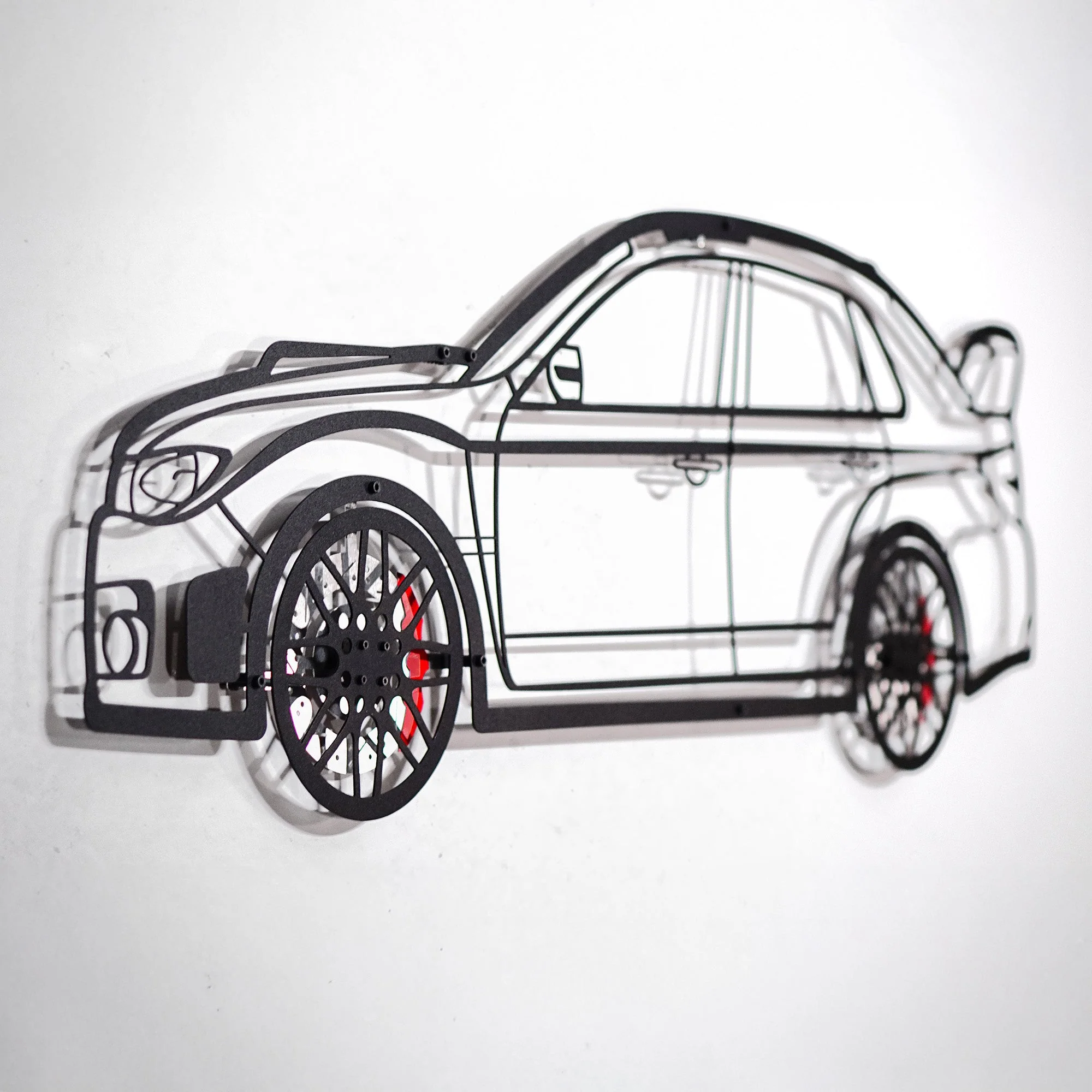 Subaru Impreza Wall Art – Rally Legend Steel Silhouette with Spinning Wheels-KAFMEKA042 - Image 11