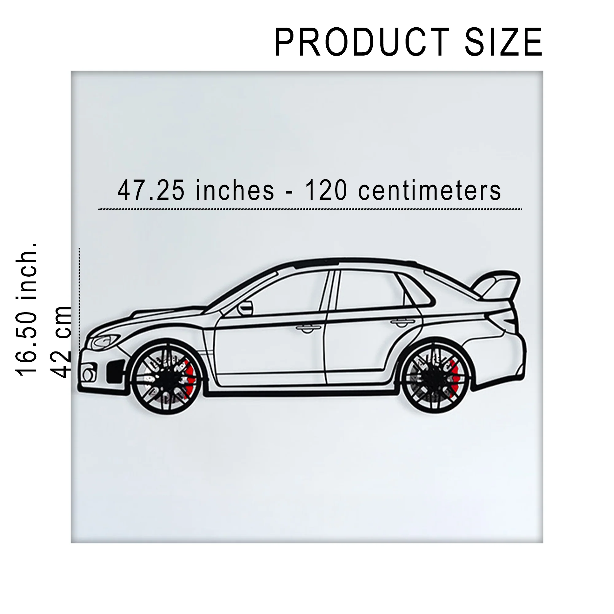 Subaru Impreza Wall Art – Rally Legend Steel Silhouette with Spinning Wheels-KAFMEKA042 - Image 12