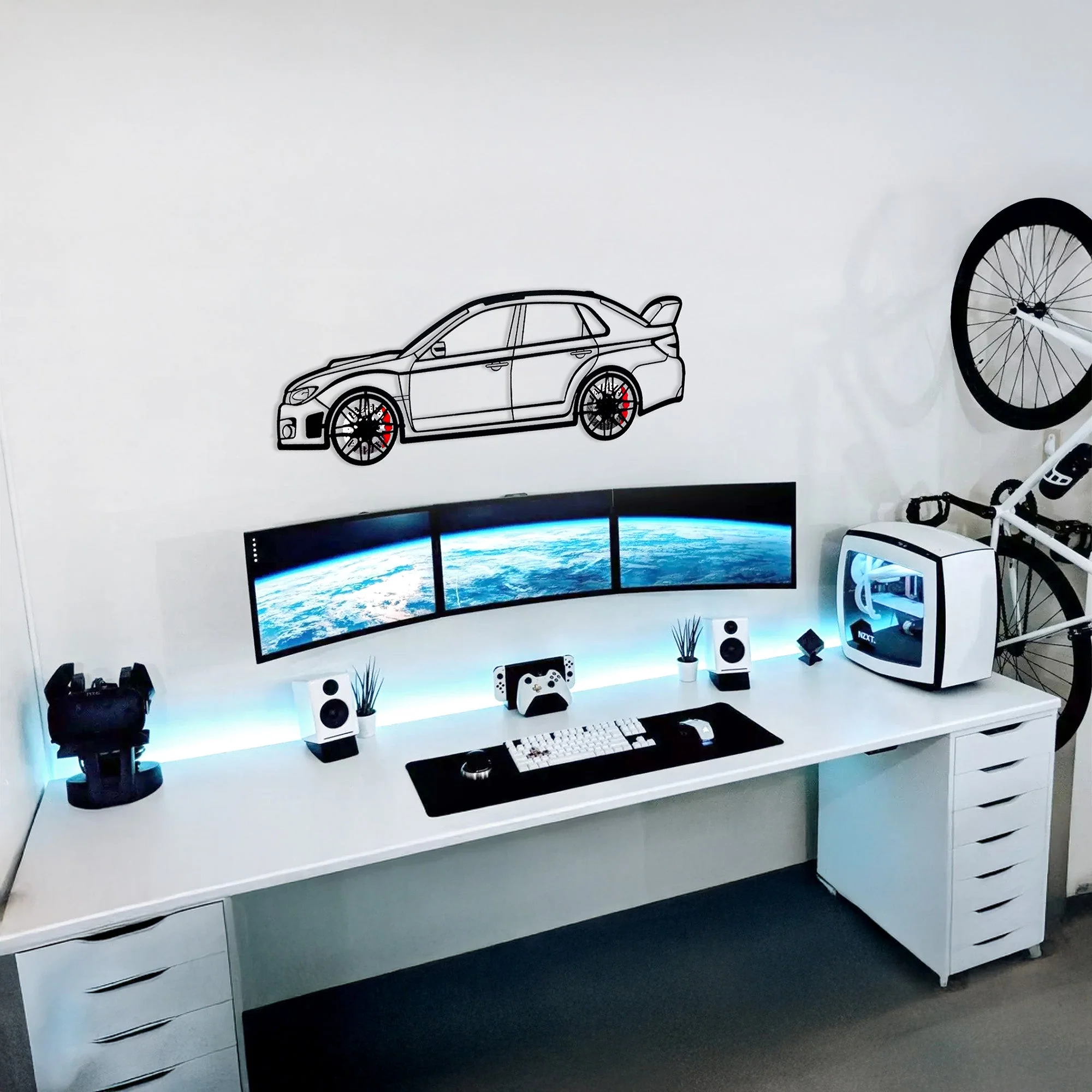 Subaru Impreza Wall Art – Rally Legend Steel Silhouette with Spinning Wheels-KAFMEKA042 - Image 5