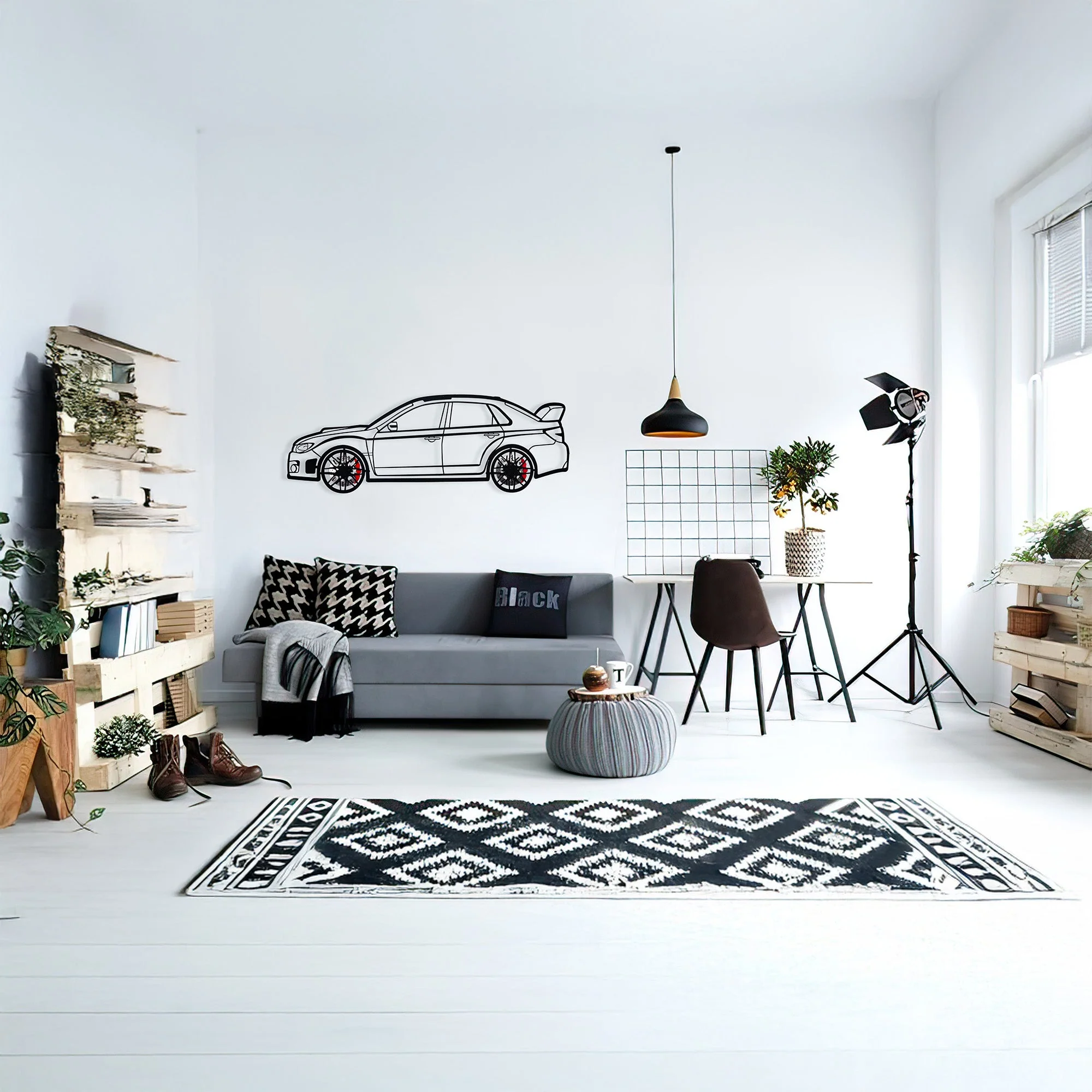 Subaru Impreza Wall Art – Rally Legend Steel Silhouette with Spinning Wheels-KAFMEKA042 - Image 8