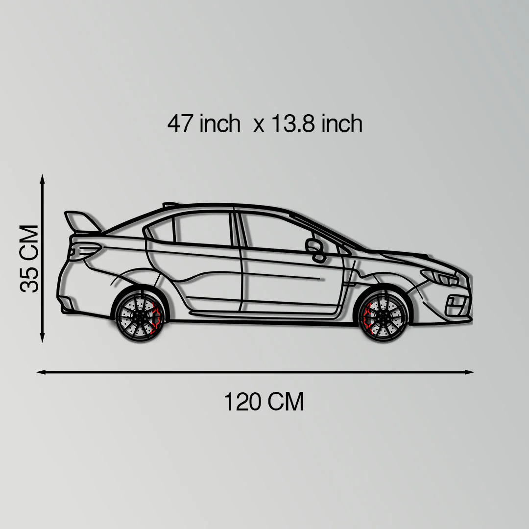 Subaru WRX Metal Car Wall Art with Rotating Wheels - Rally Legend Silhouette - Interactive Automotive Wall Decor - KAFMEKA155 - Image 11