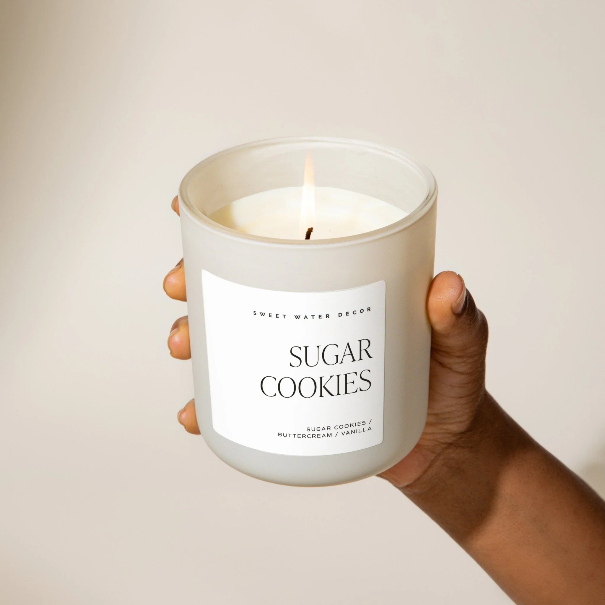 Sugar Cookies Soy Candle - Tan Matte Jar - 15 oz - Image 4