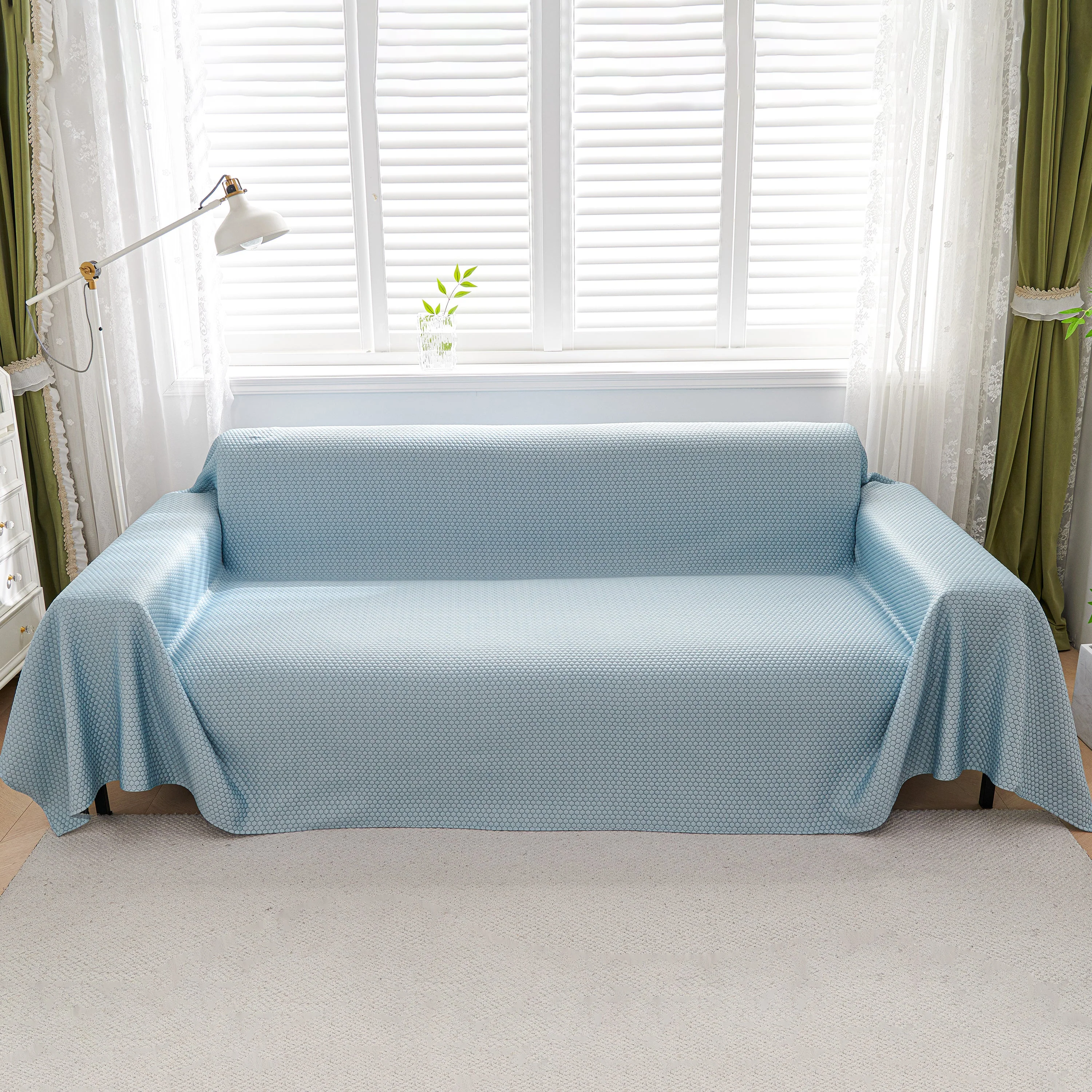 Summer Cool Dotted Cat Scratch Resistant Sofa Cover Blanket, Luxury Large Blanket Covers for Couch - Image 53