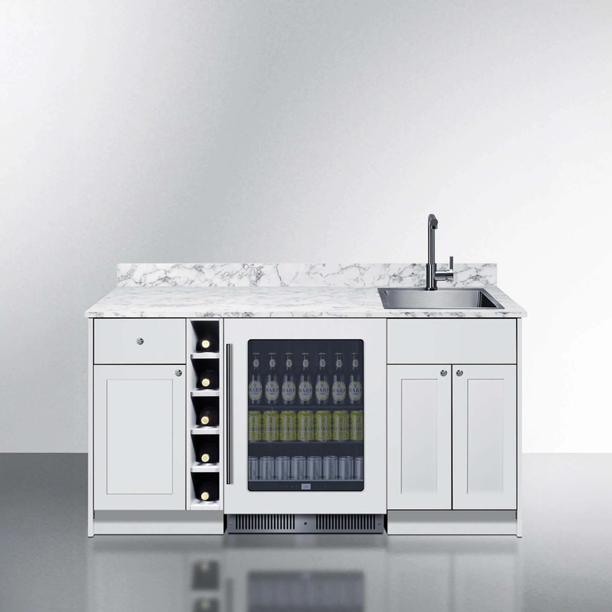 Summit Oasis Wet Bar Kitchenette With Countertop, Beverage Center, And Fully Assembled Cabinetry [OASISWH35] (SAK19178) - Image 13