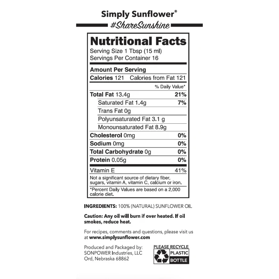Sunflower Oil | Pack of 3 | 8 oz | Non GMO, Gluten & Nut Free, Vegan | Simply Sunflower - Image 6