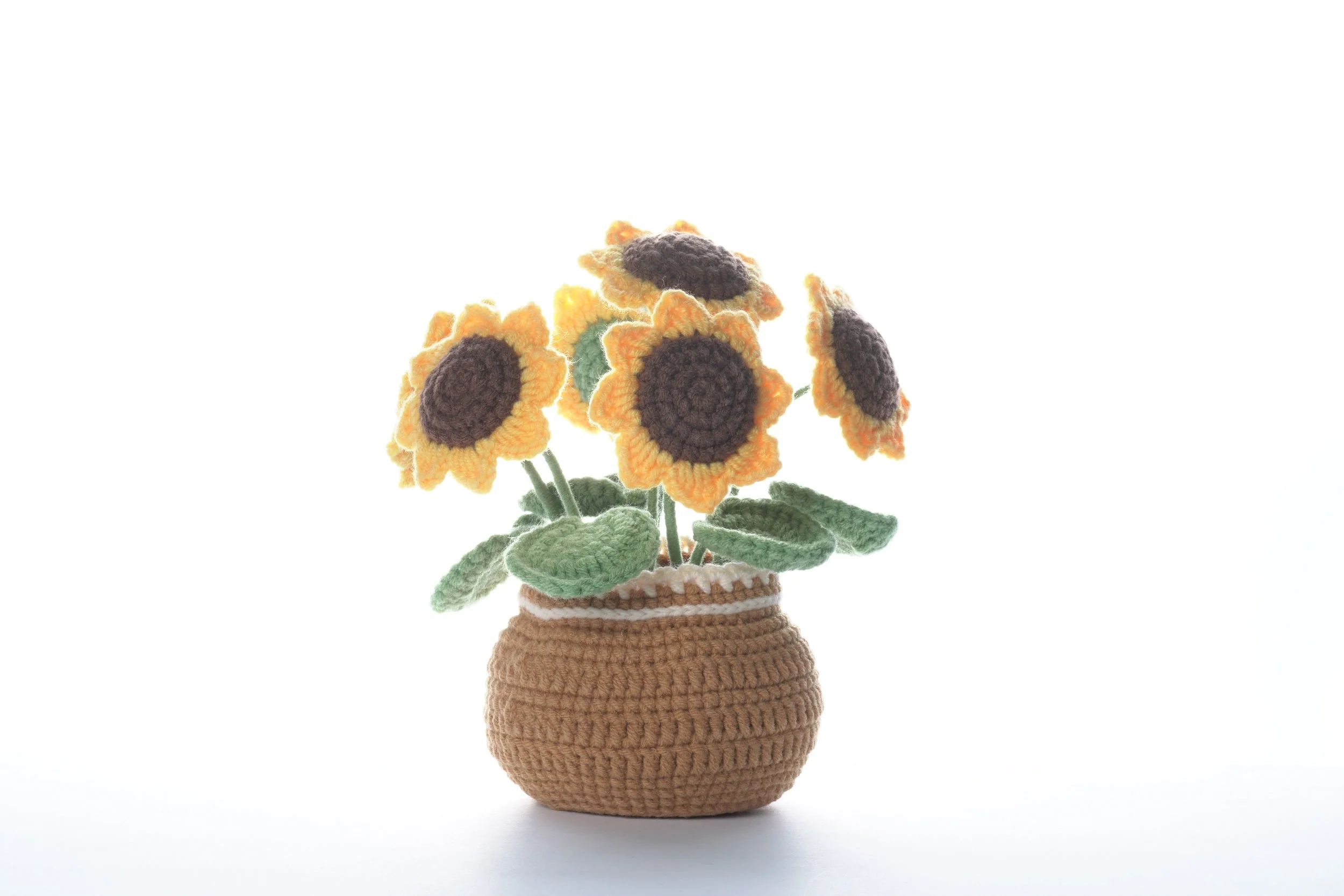 Sunflowers. Potted Flower Amigurumi DIY Crochet Kit Wizardi F07N8-M28 - Image 2