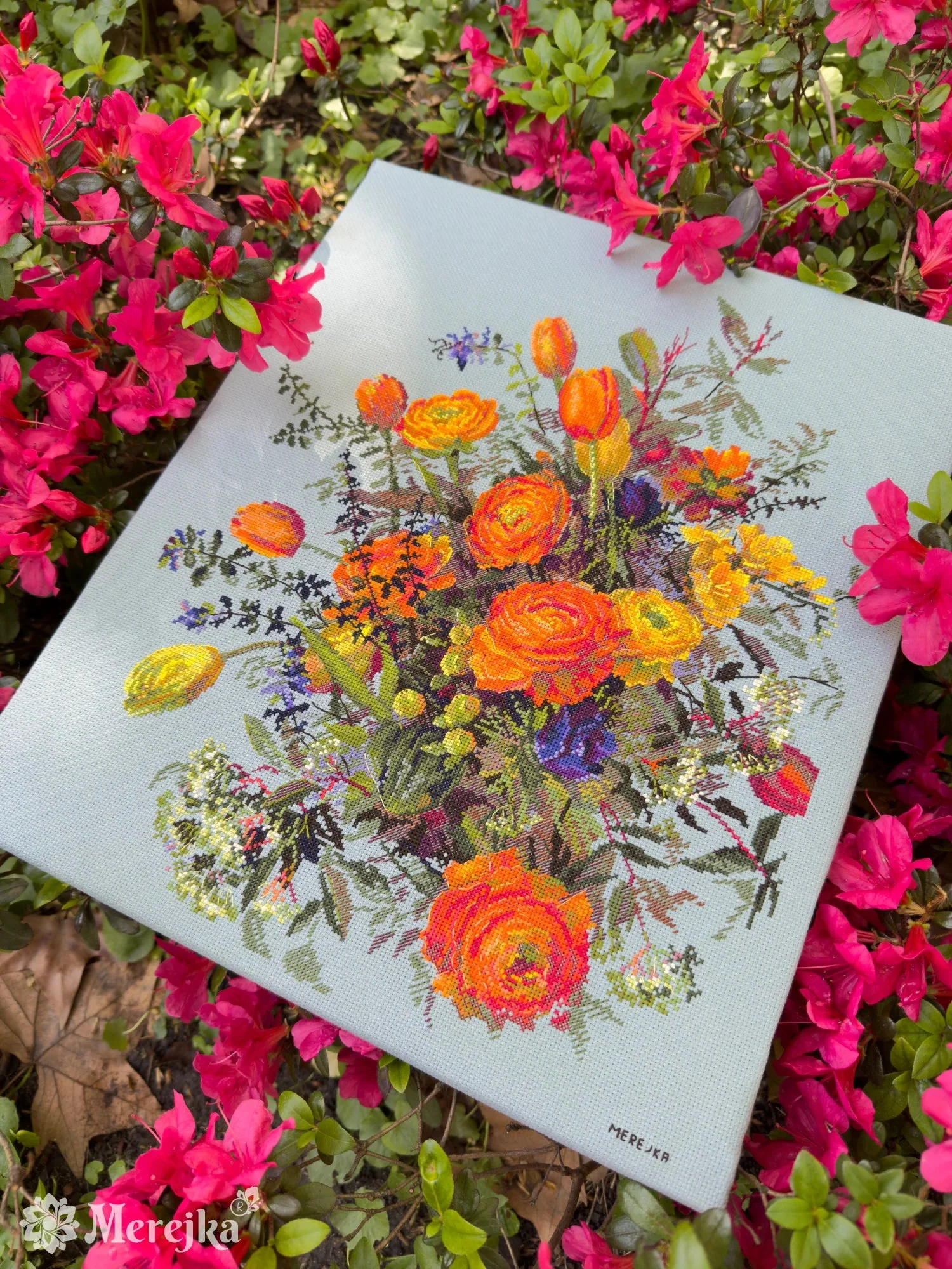 Sunlit Petals K-270 Counted Cross-Stitch Kit - Image 3