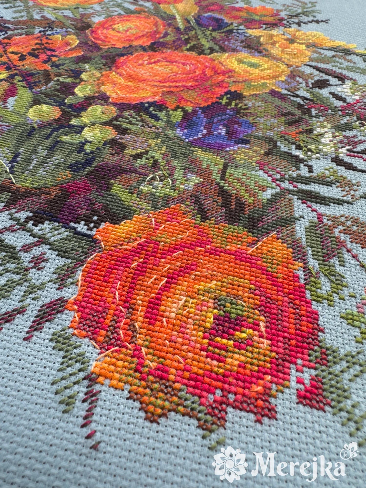 Sunlit Petals K-270 Counted Cross-Stitch Kit - Image 5