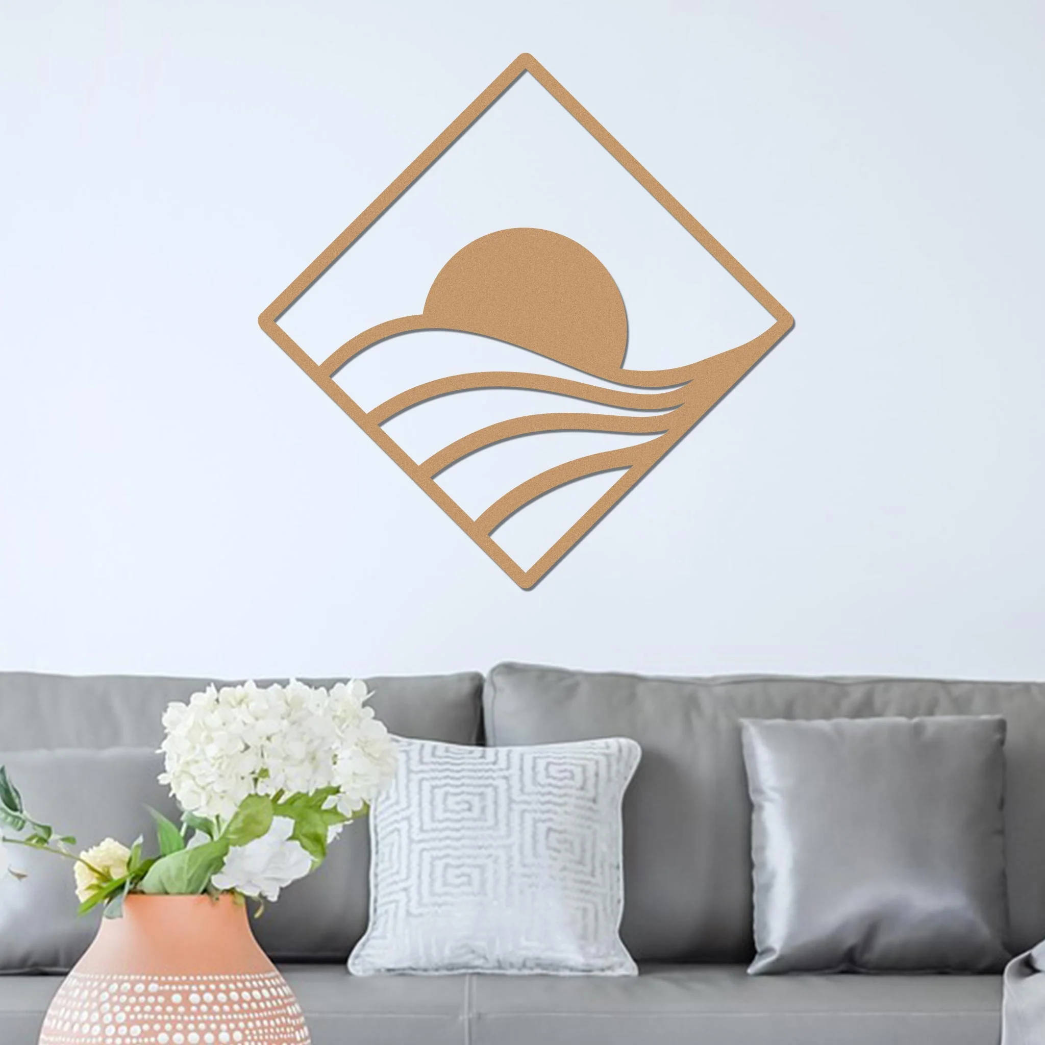 Sunrise Over Swirling Hills in Diamond Sign - Image 6