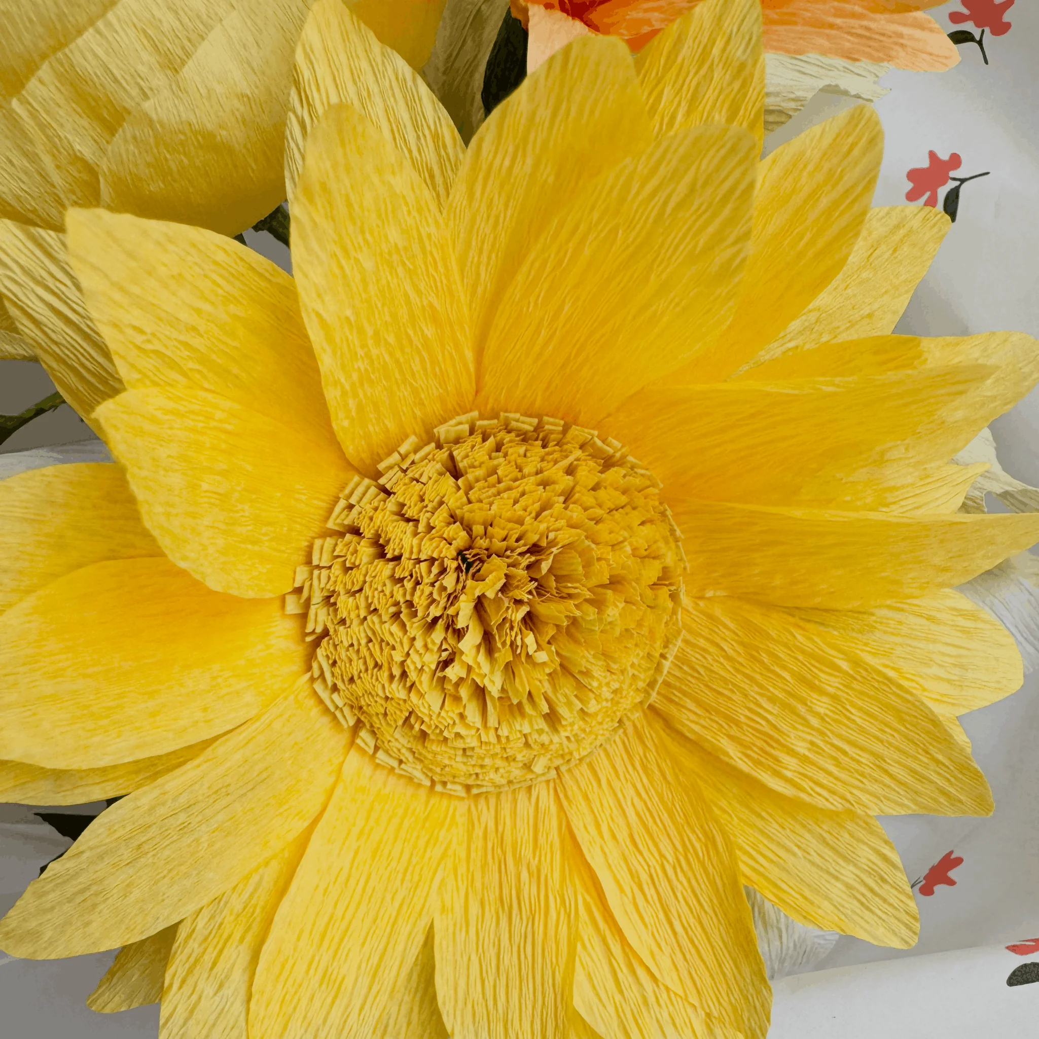 Sunshine On My Shoulder | Paper Sunflower and Poppy Bouquet - Image 3