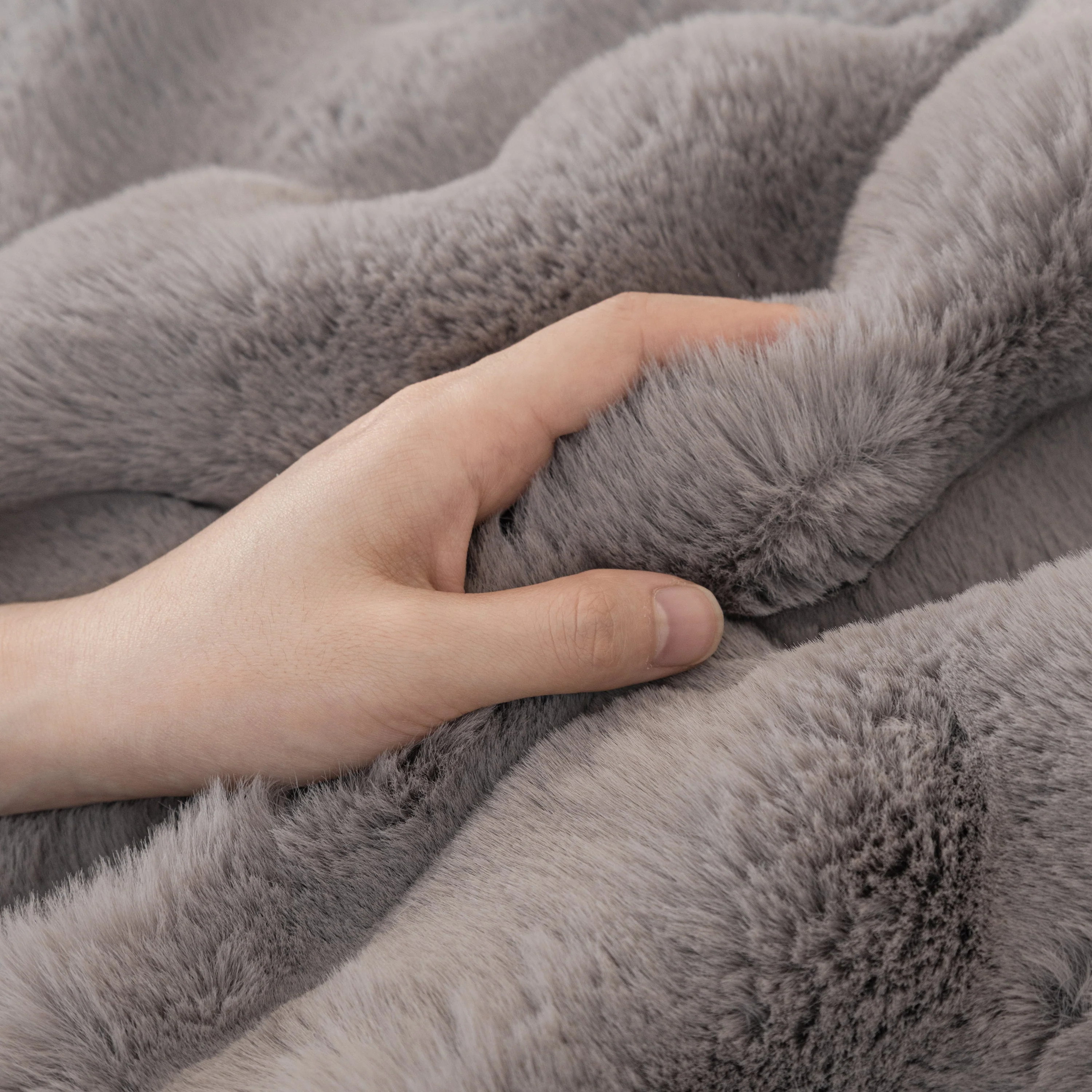 Super Soft Fluffy Faux Rabbit Fur Sofa Throw Blanket, Couch Cover Blanket for Couches Living Room Furniture Throw - Image 30