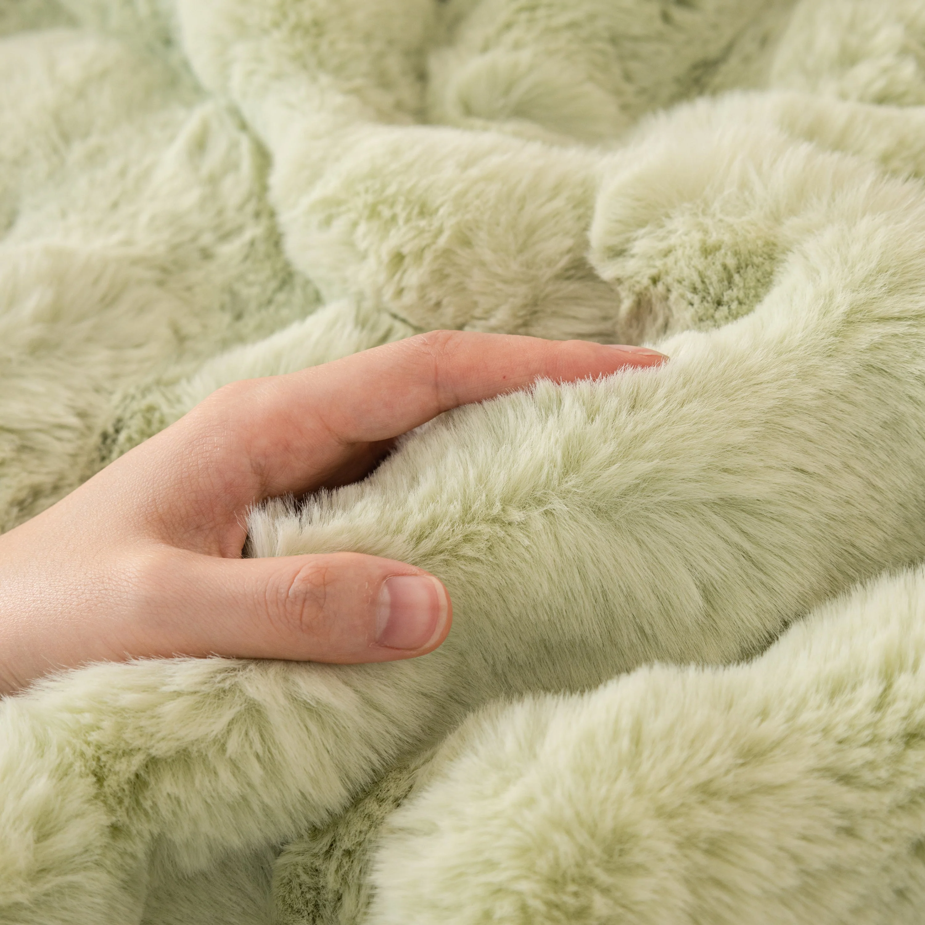 Super Soft Fluffy Faux Rabbit Fur Sofa Throw Blanket, Couch Cover Blanket for Couches Living Room Furniture Throw - Image 34