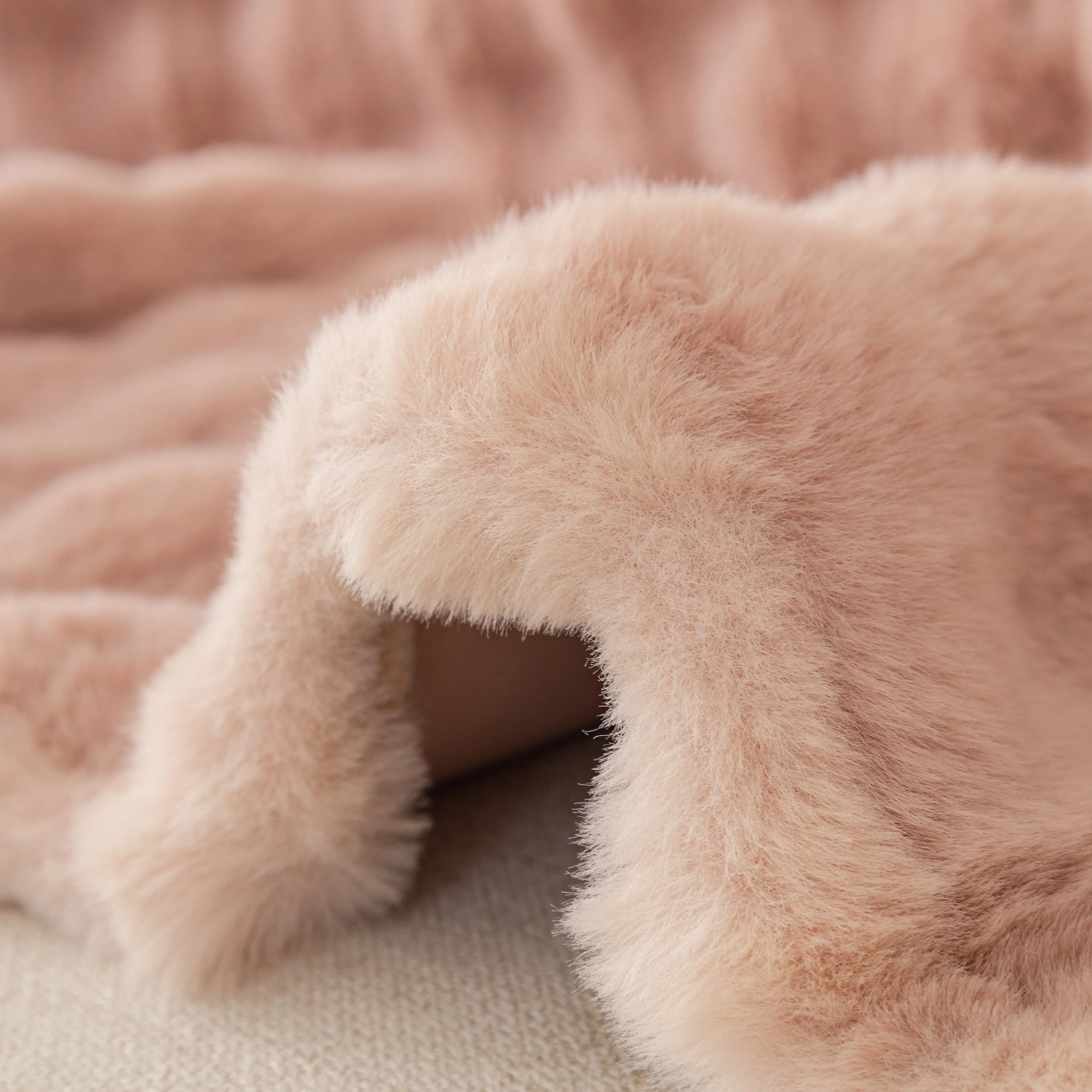 Super Soft Fluffy Faux Rabbit Fur Sofa Throw Blanket, Couch Cover Blanket for Couches Living Room Furniture Throw - Image 77