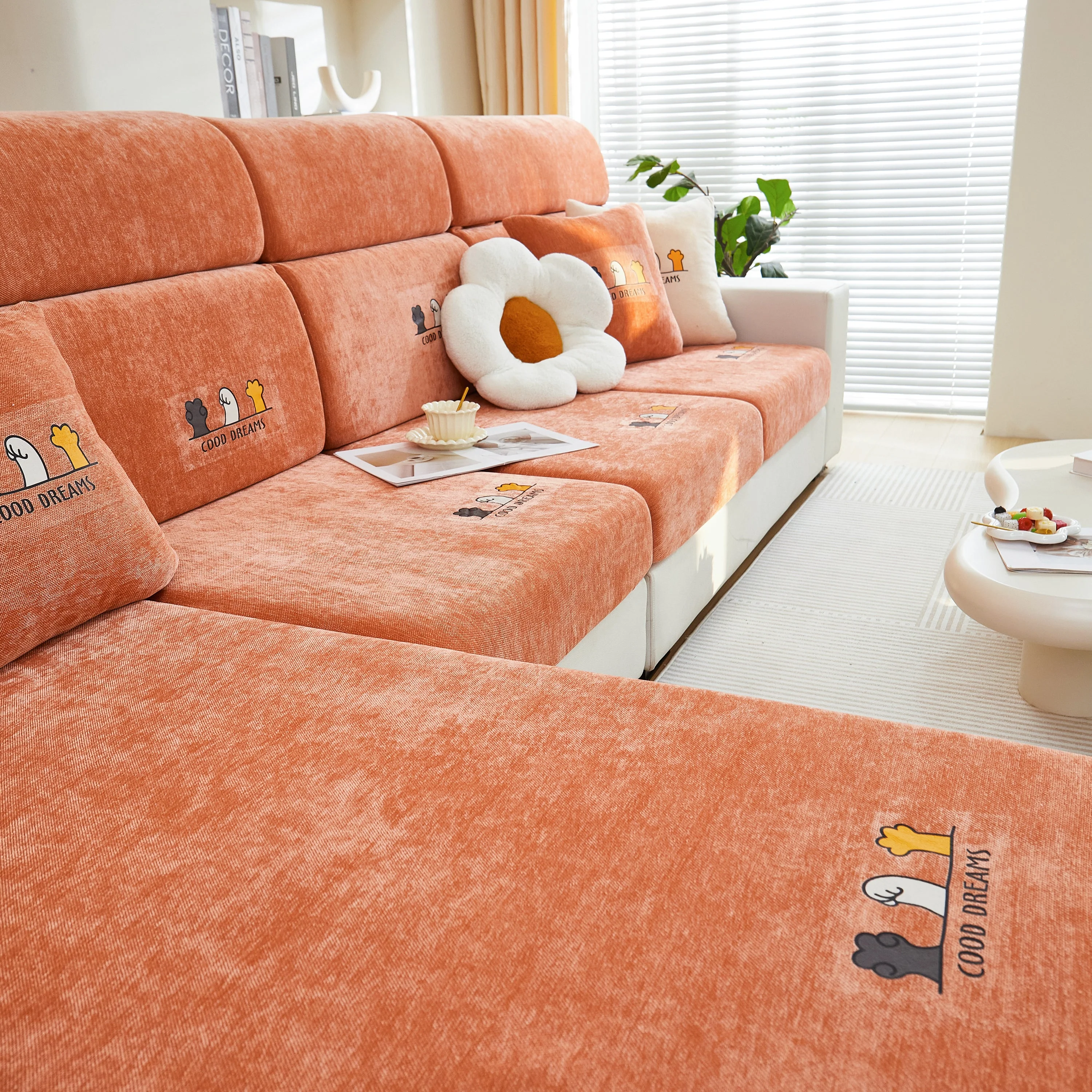 Super Stretch Seat Cushion/Couch Slipcover, Solid Couch Cushion Covers Washable Furniture Protector - Image 101