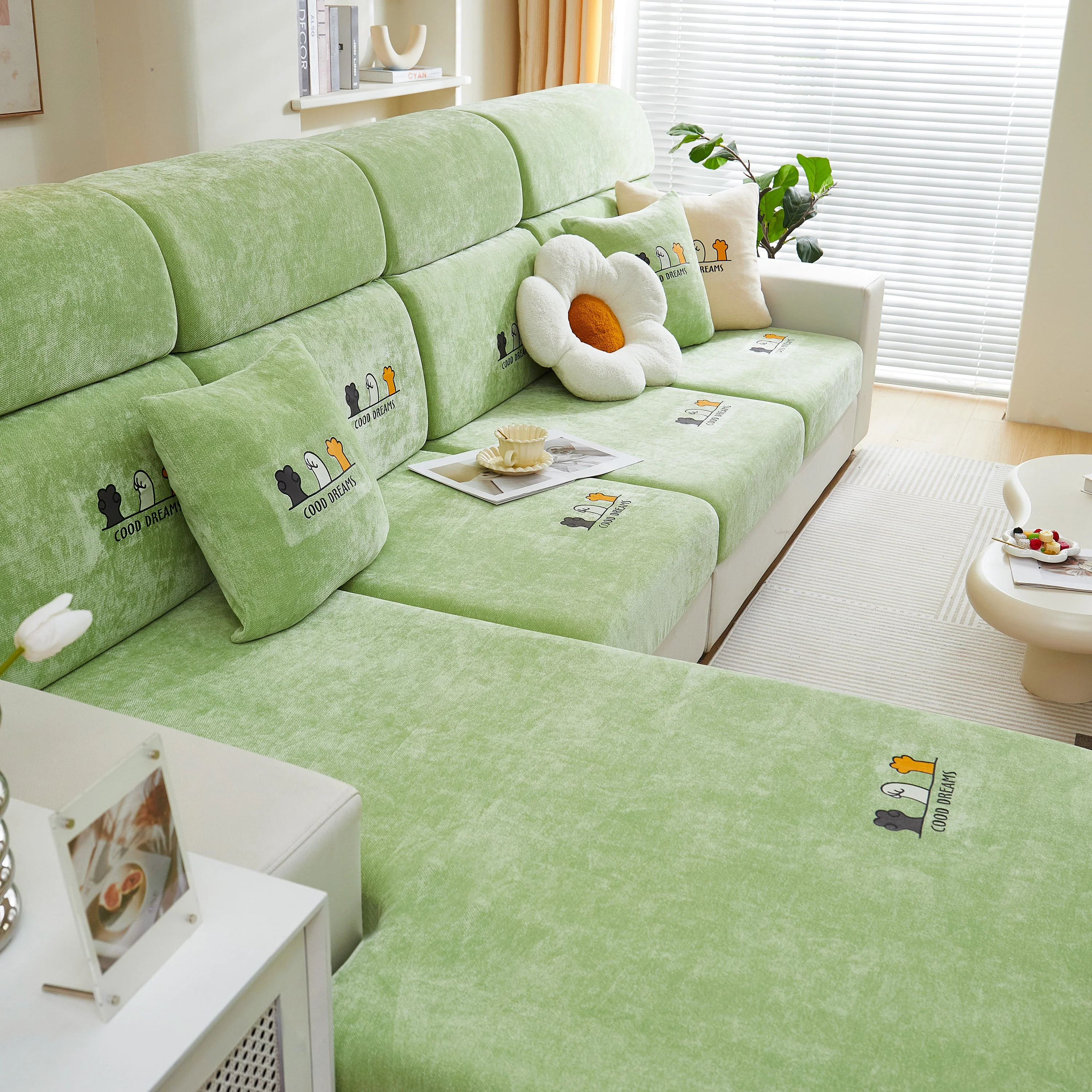 Super Stretch Seat Cushion/Couch Slipcover, Solid Couch Cushion Covers Washable Furniture Protector - Image 118