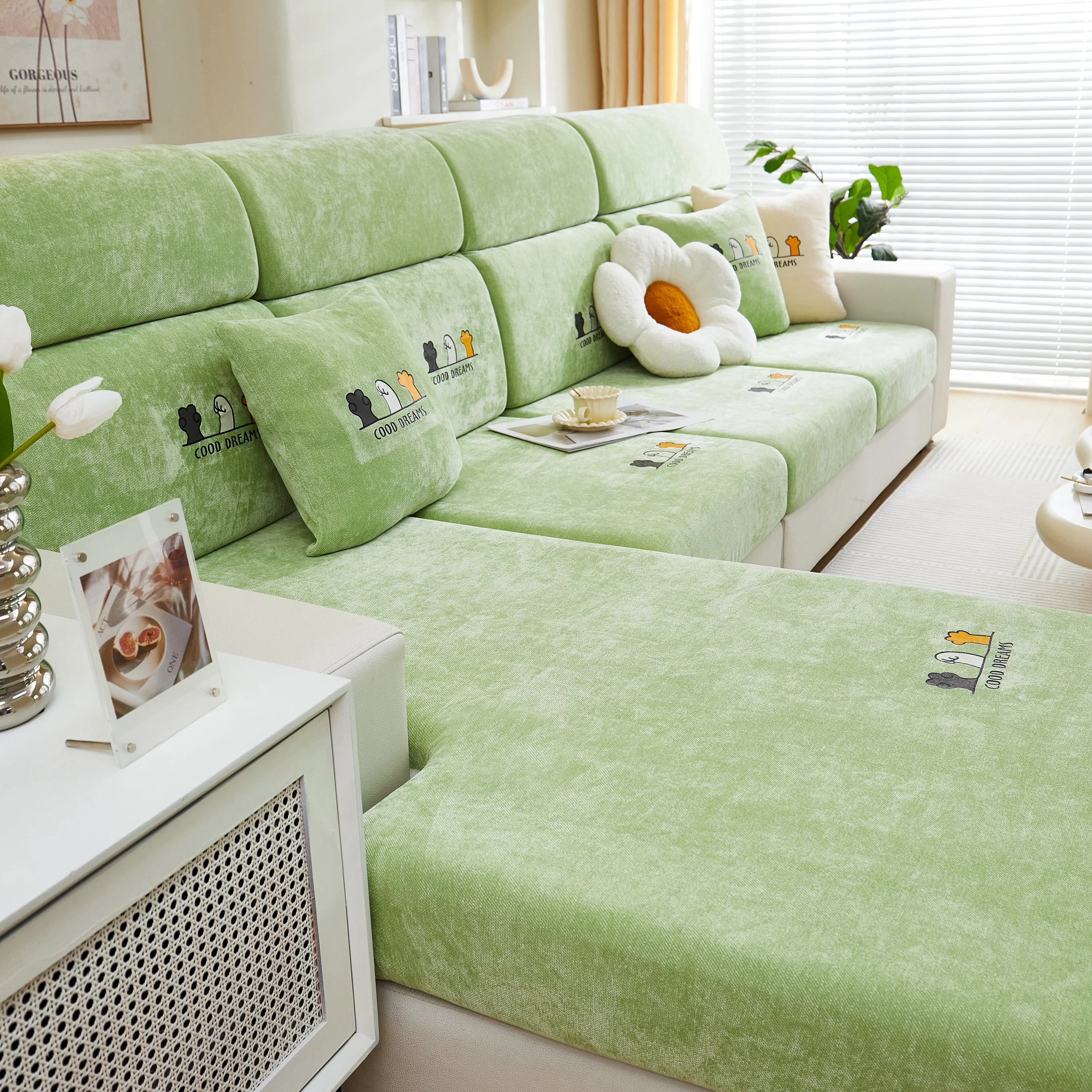 Super Stretch Seat Cushion/Couch Slipcover, Solid Couch Cushion Covers Washable Furniture Protector - Image 119