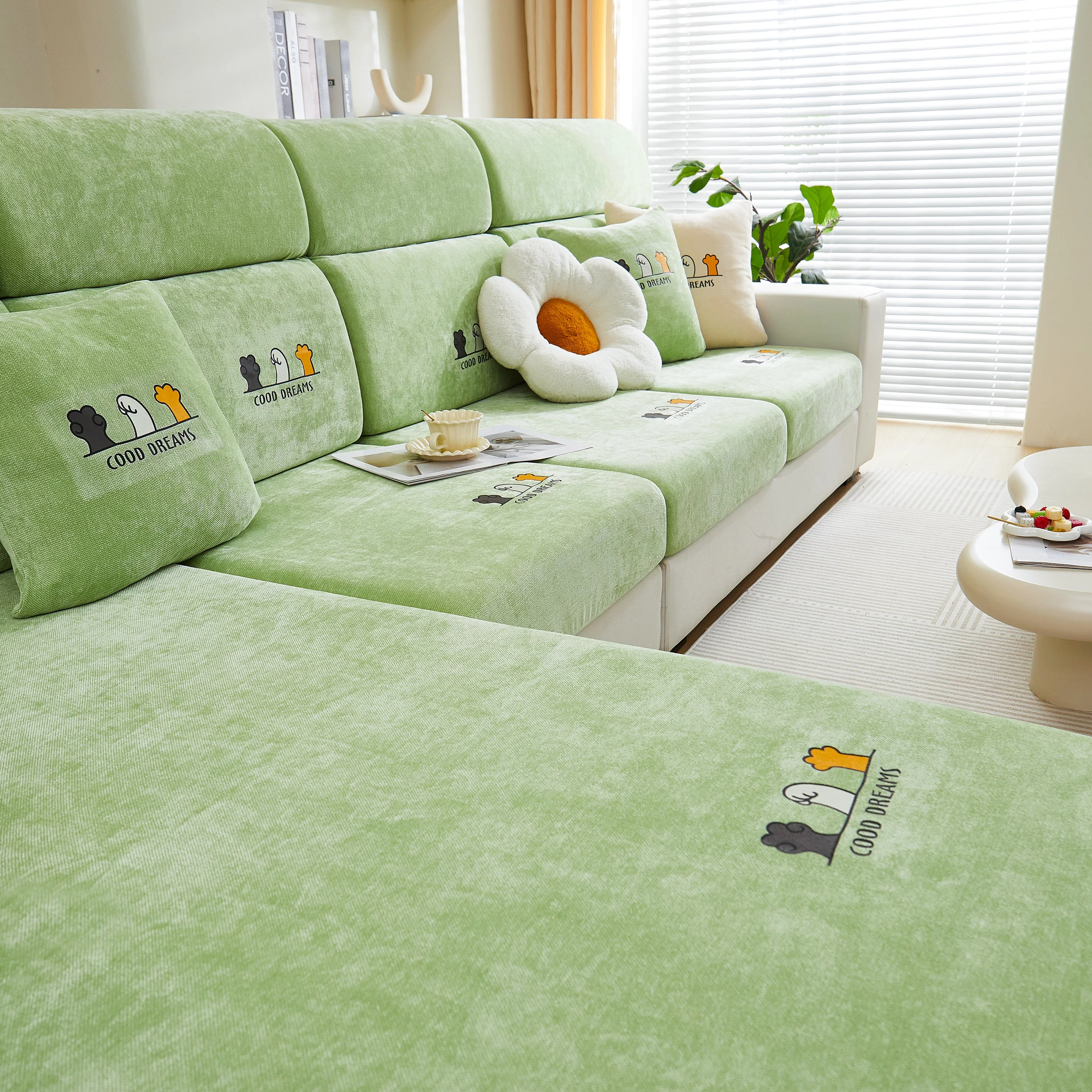 Super Stretch Seat Cushion/Couch Slipcover, Solid Couch Cushion Covers Washable Furniture Protector - Image 122