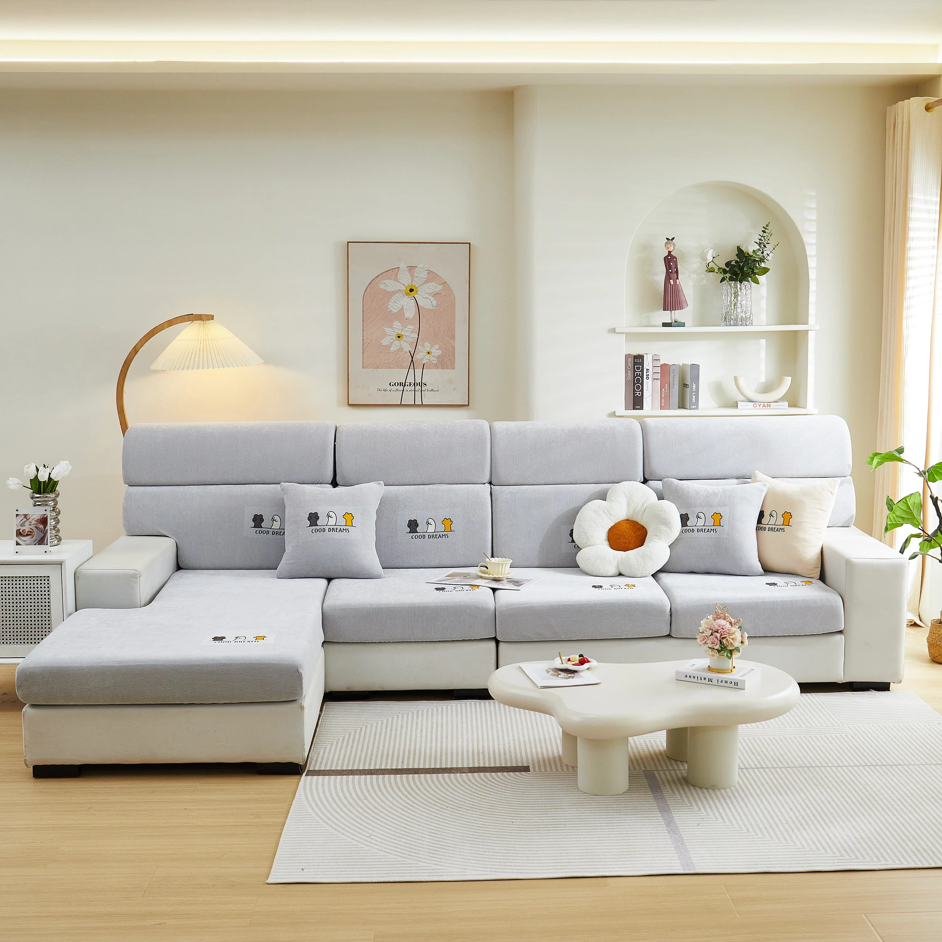 Super Stretch Seat Cushion/Couch Slipcover, Solid Couch Cushion Covers Washable Furniture Protector - Image 134