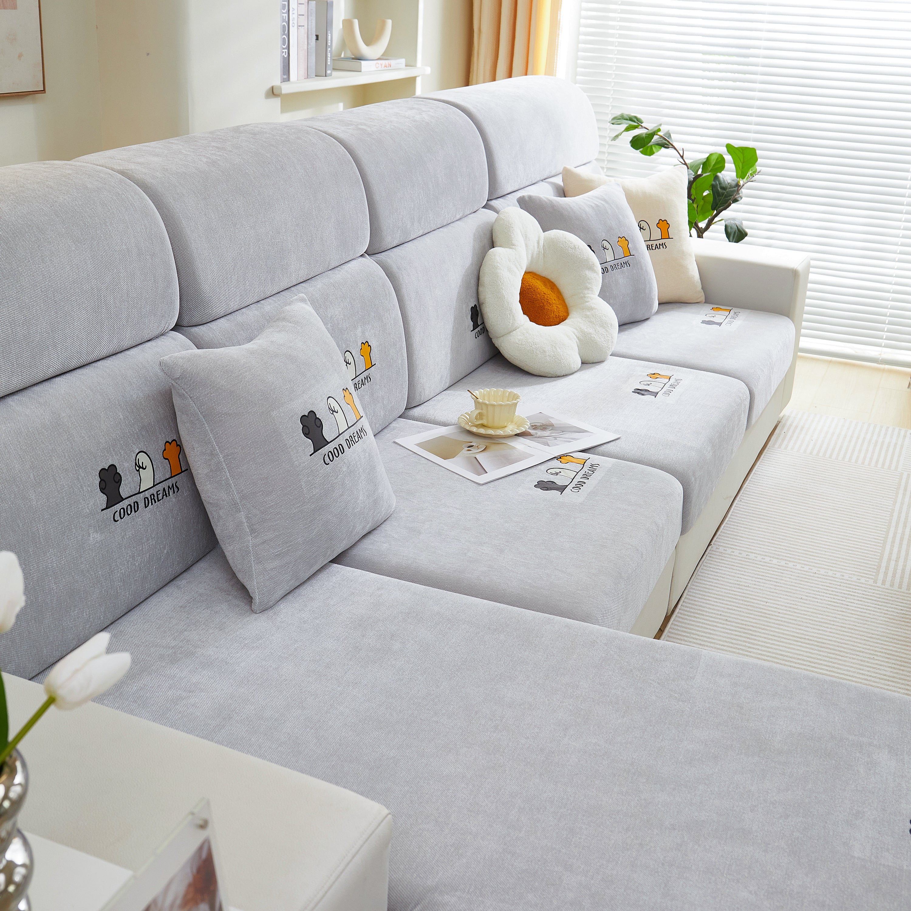 Super Stretch Seat Cushion/Couch Slipcover, Solid Couch Cushion Covers Washable Furniture Protector - Image 141