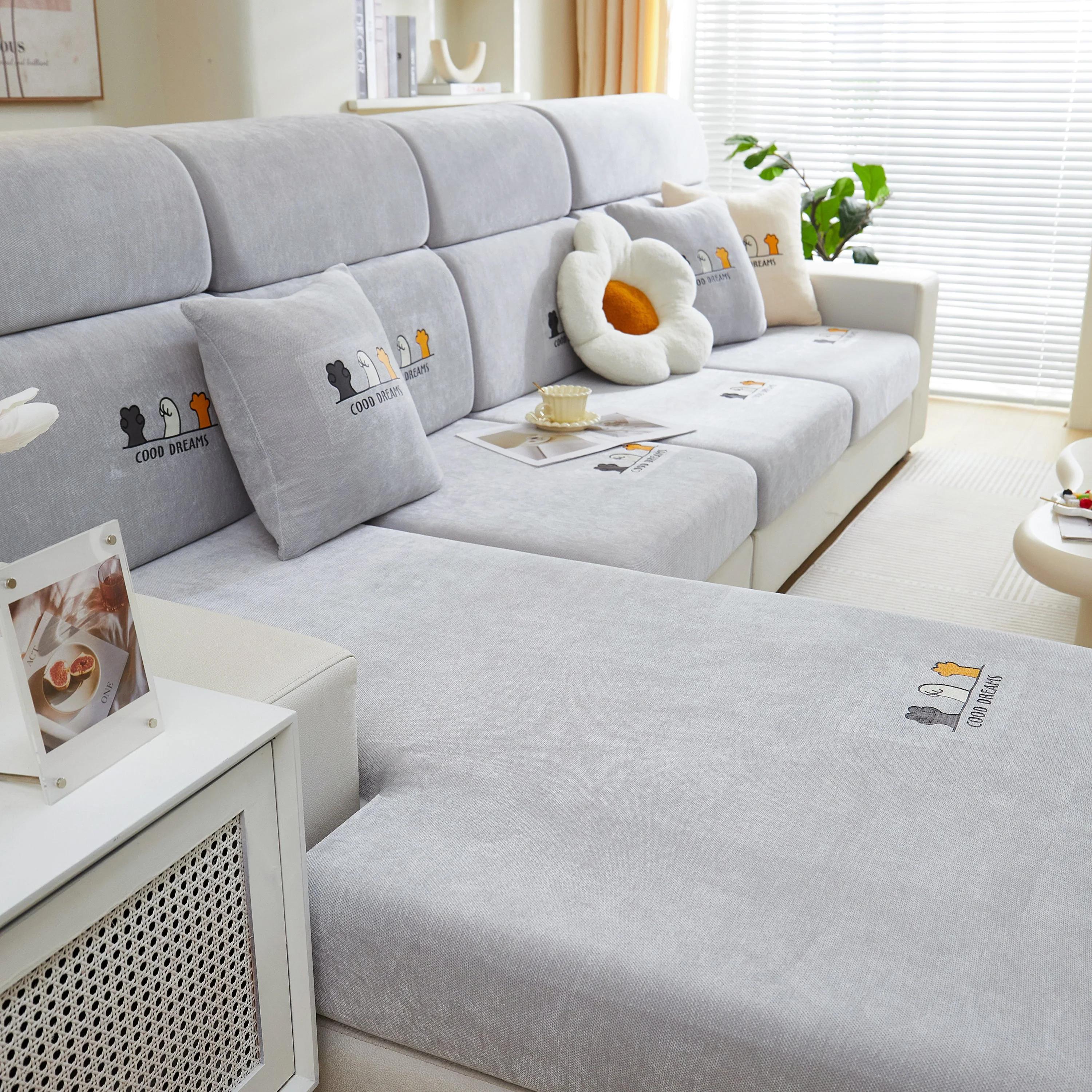 Super Stretch Seat Cushion/Couch Slipcover, Solid Couch Cushion Covers Washable Furniture Protector - Image 142