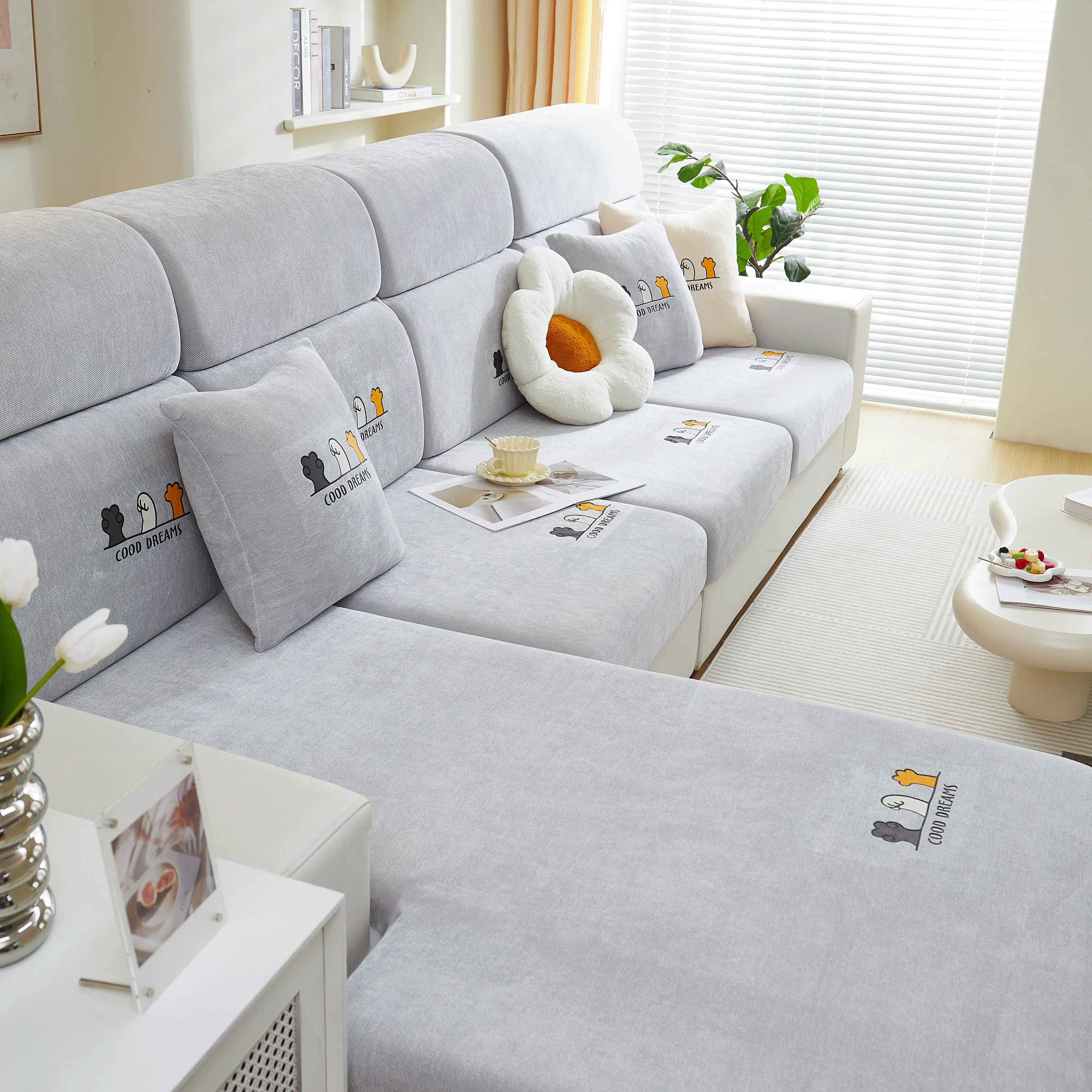 Super Stretch Seat Cushion/Couch Slipcover, Solid Couch Cushion Covers Washable Furniture Protector - Image 143