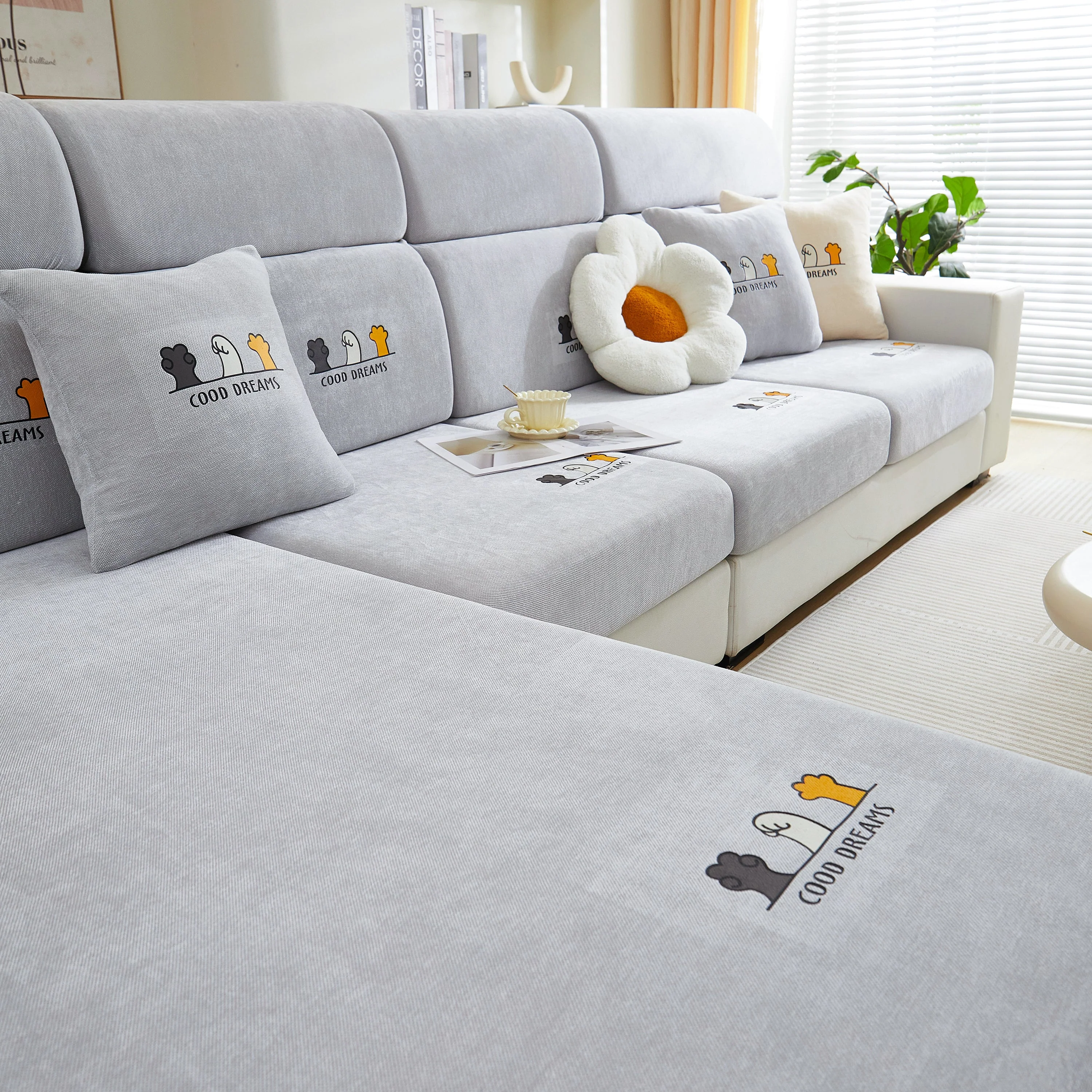 Super Stretch Seat Cushion/Couch Slipcover, Solid Couch Cushion Covers Washable Furniture Protector - Image 145
