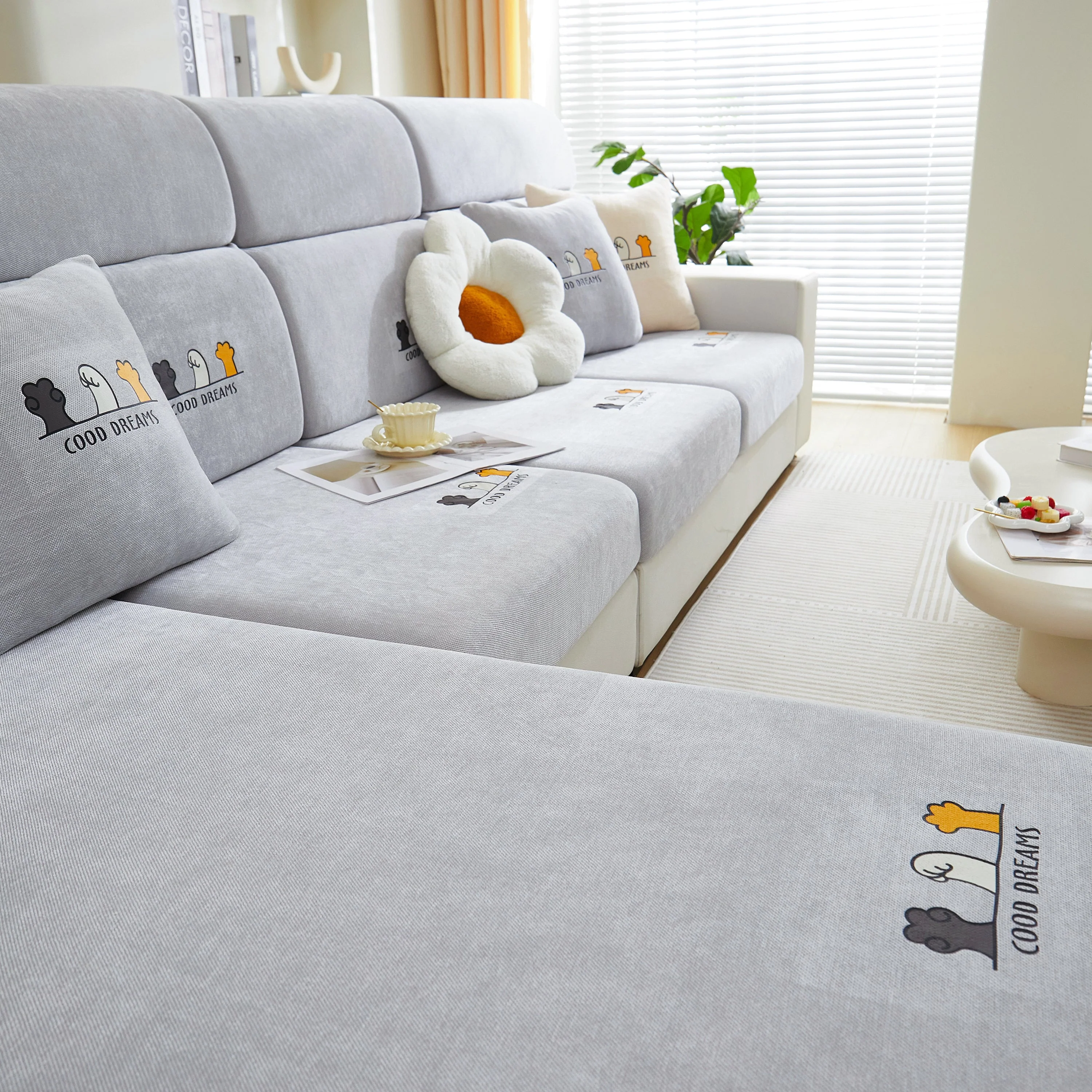 Super Stretch Seat Cushion/Couch Slipcover, Solid Couch Cushion Covers Washable Furniture Protector - Image 146