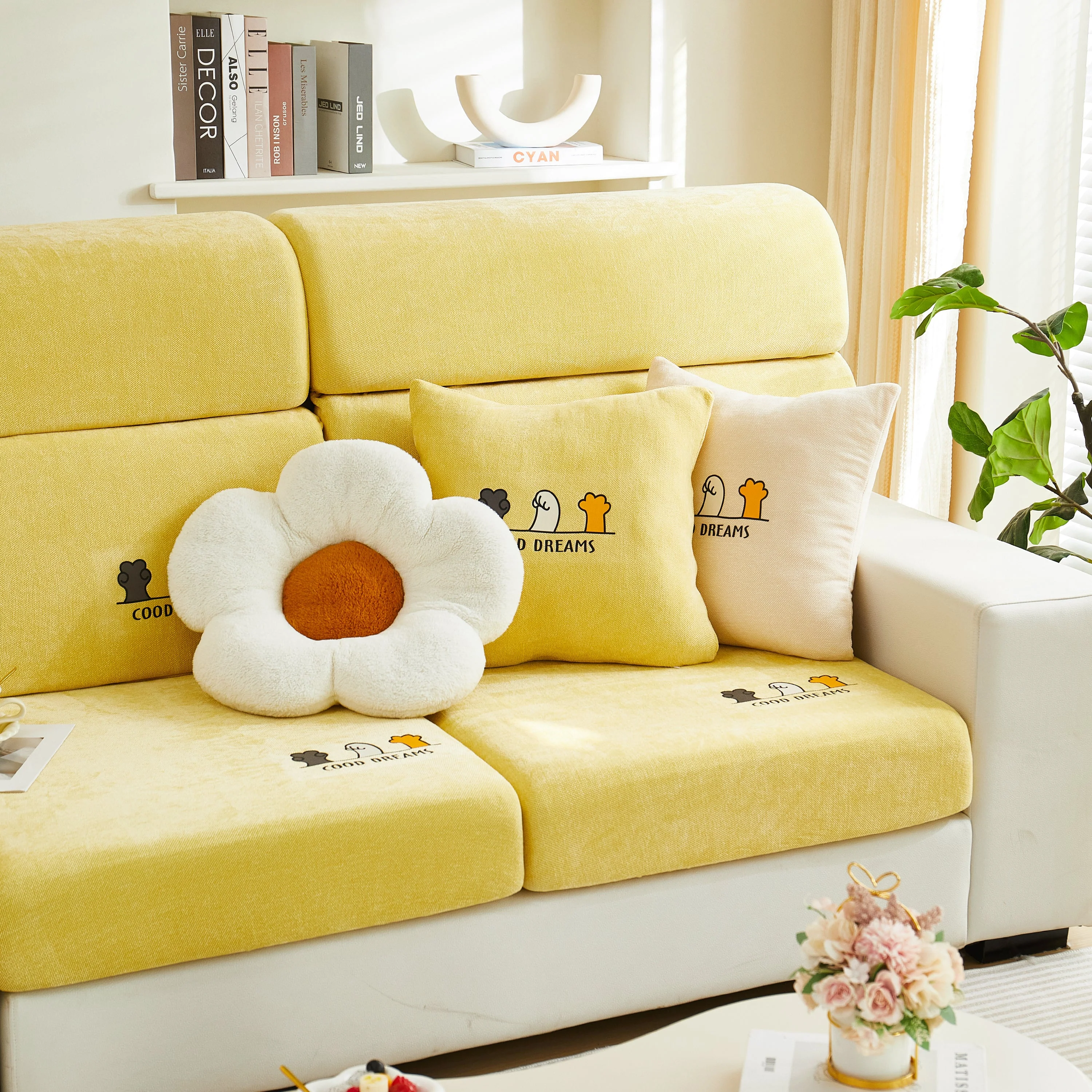 Super Stretch Seat Cushion/Couch Slipcover, Solid Couch Cushion Covers Washable Furniture Protector - Image 30