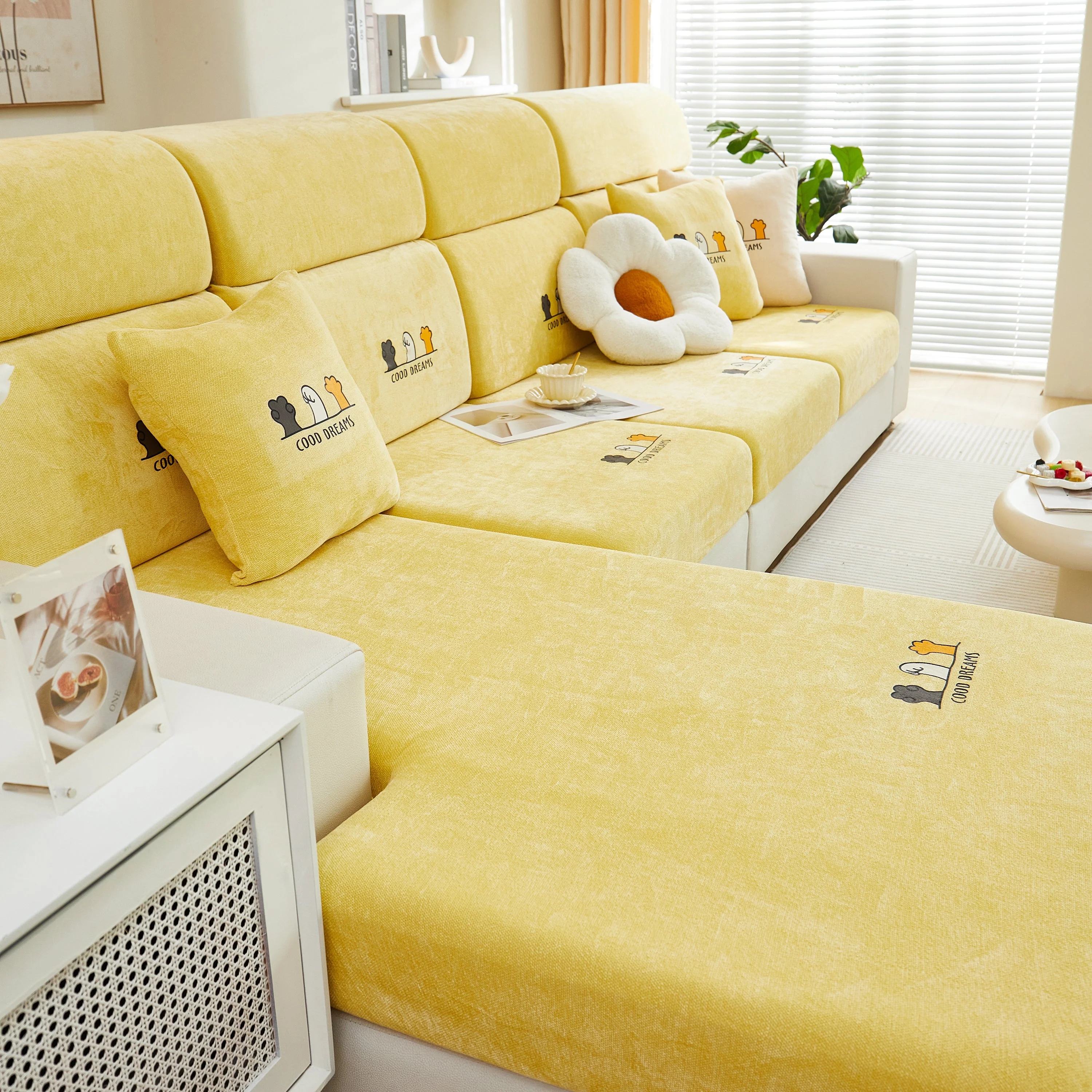 Super Stretch Seat Cushion/Couch Slipcover, Solid Couch Cushion Covers Washable Furniture Protector - Image 38