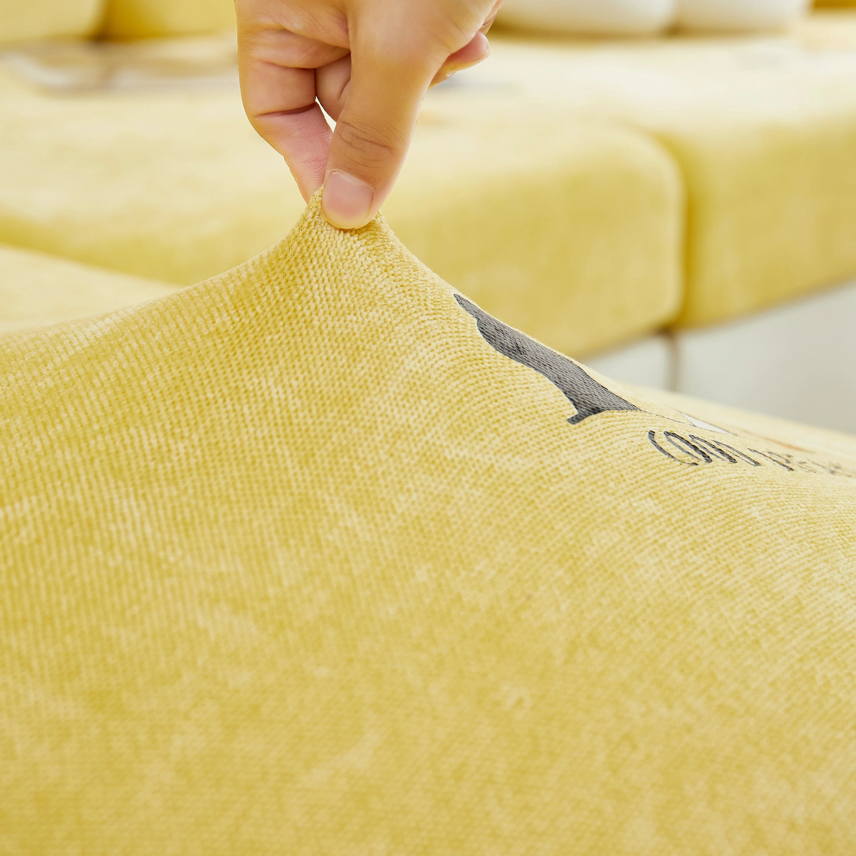 Super Stretch Seat Cushion/Couch Slipcover, Solid Couch Cushion Covers Washable Furniture Protector - Image 42
