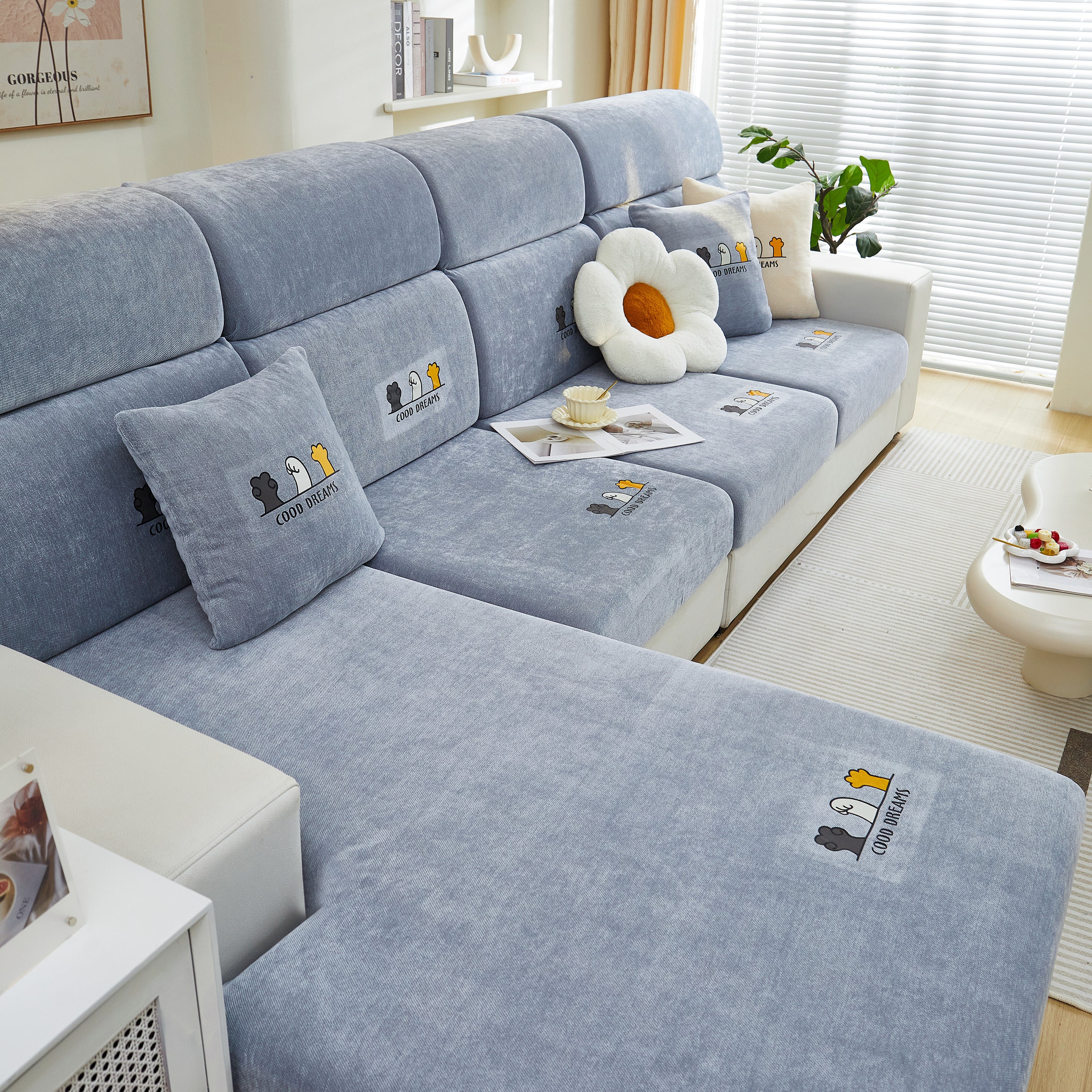 Super Stretch Seat Cushion/Couch Slipcover, Solid Couch Cushion Covers Washable Furniture Protector - Image 58