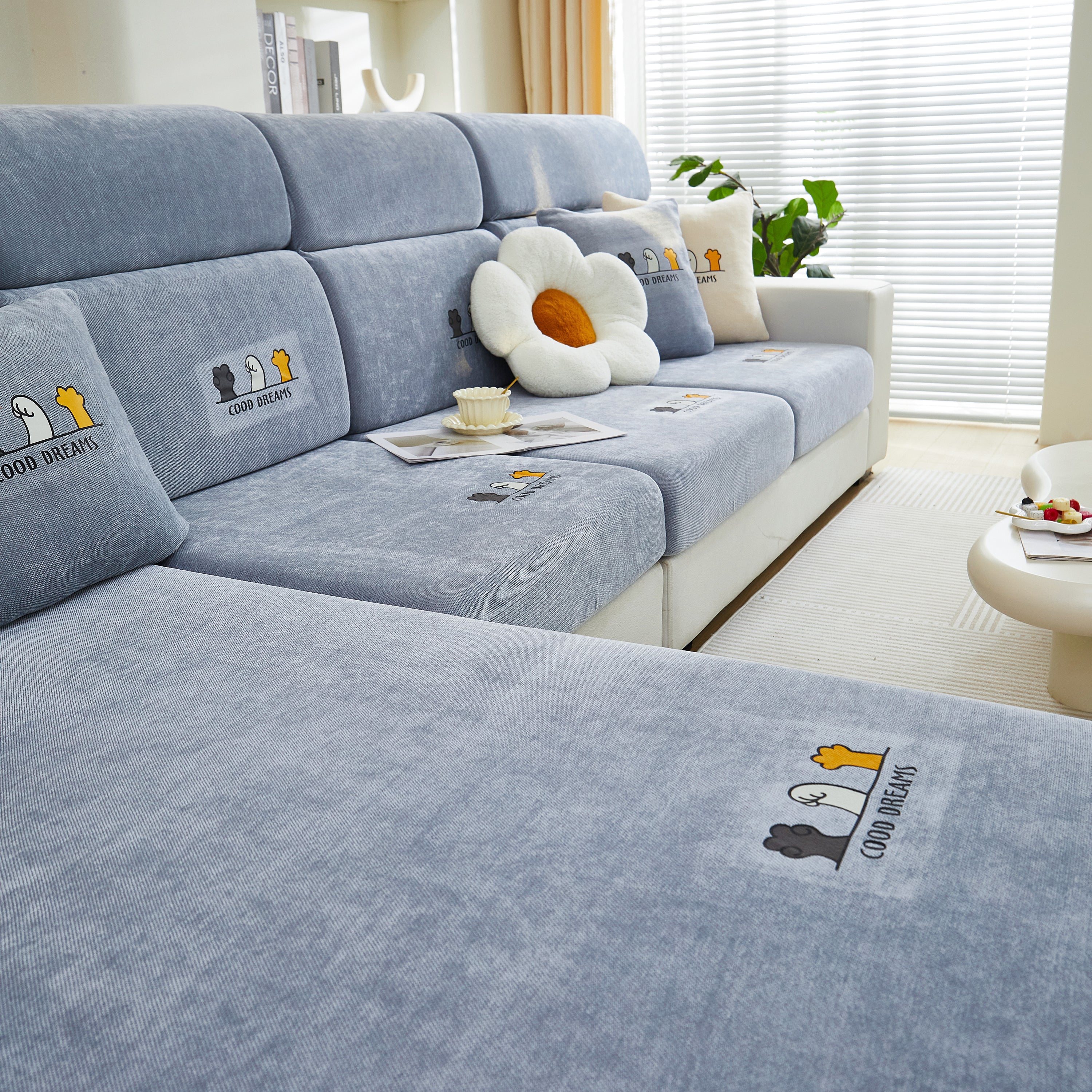 Super Stretch Seat Cushion/Couch Slipcover, Solid Couch Cushion Covers Washable Furniture Protector - Image 61