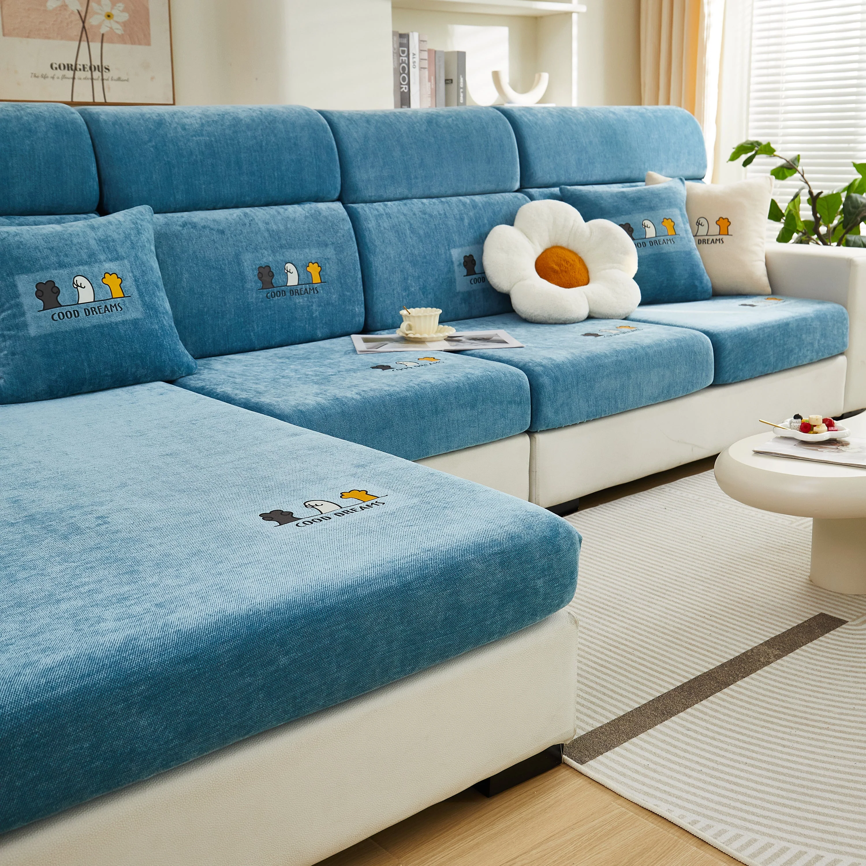 Super Stretch Seat Cushion/Couch Slipcover, Solid Couch Cushion Covers Washable Furniture Protector - Image 72