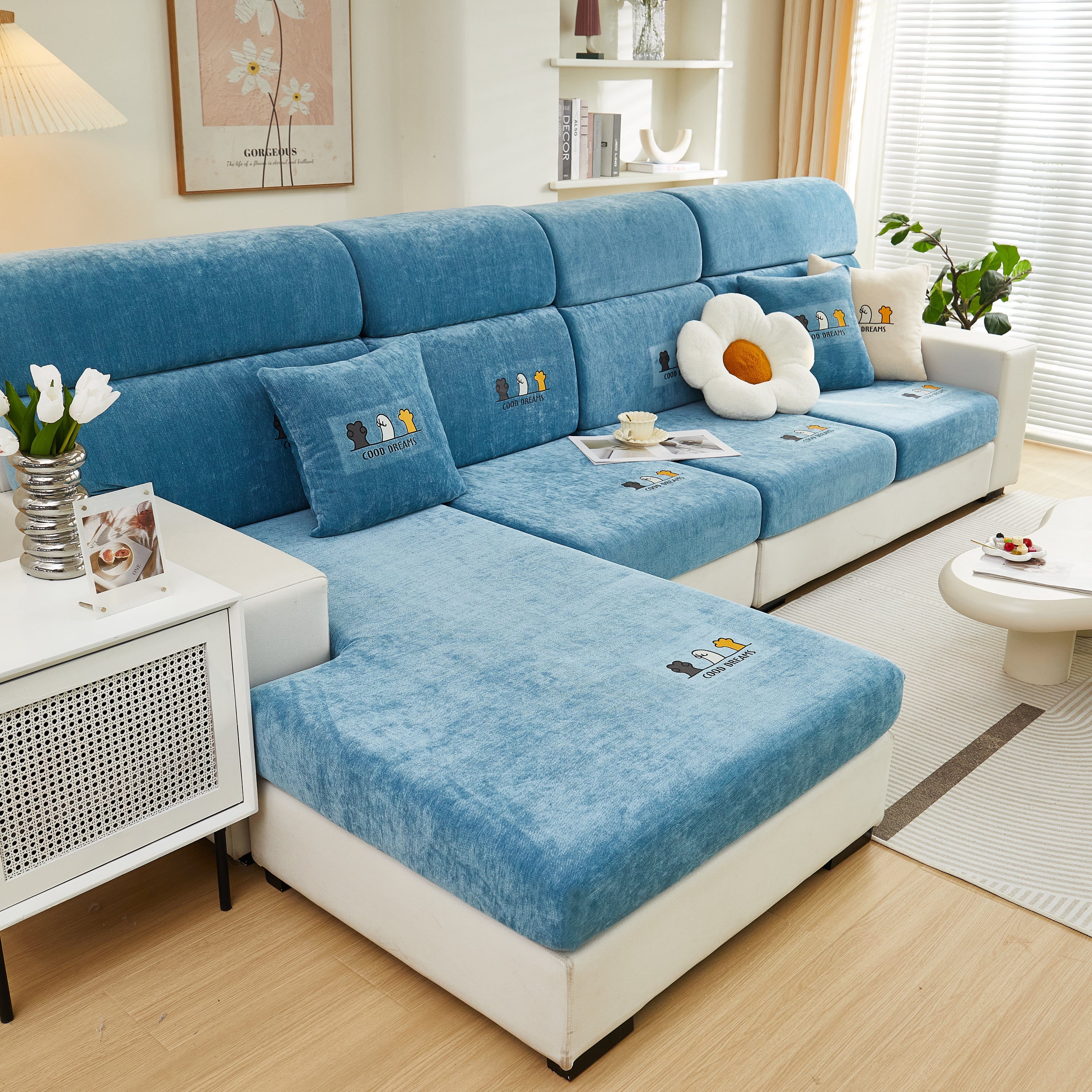 Super Stretch Seat Cushion/Couch Slipcover, Solid Couch Cushion Covers Washable Furniture Protector - Image 74