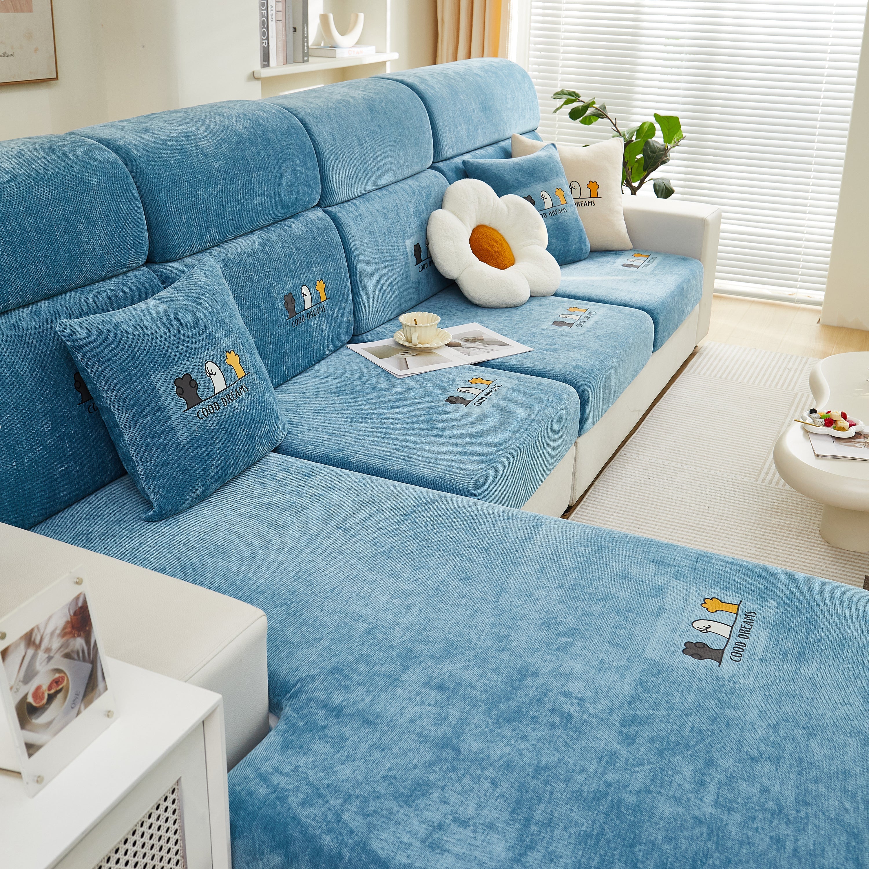 Super Stretch Seat Cushion/Couch Slipcover, Solid Couch Cushion Covers Washable Furniture Protector - Image 77