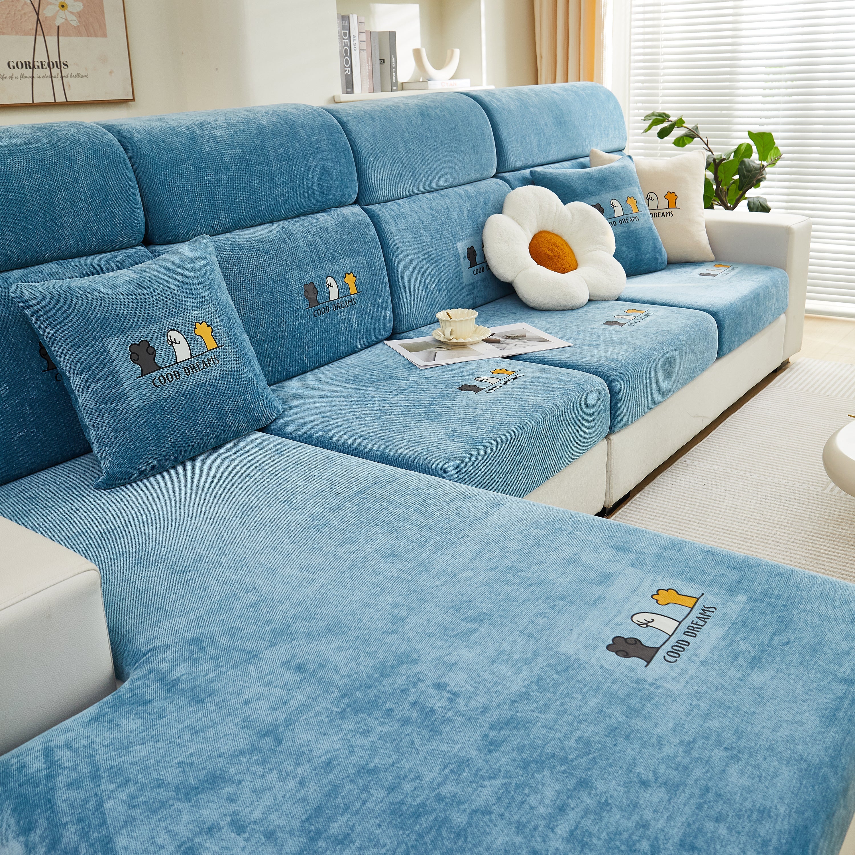 Super Stretch Seat Cushion/Couch Slipcover, Solid Couch Cushion Covers Washable Furniture Protector - Image 78